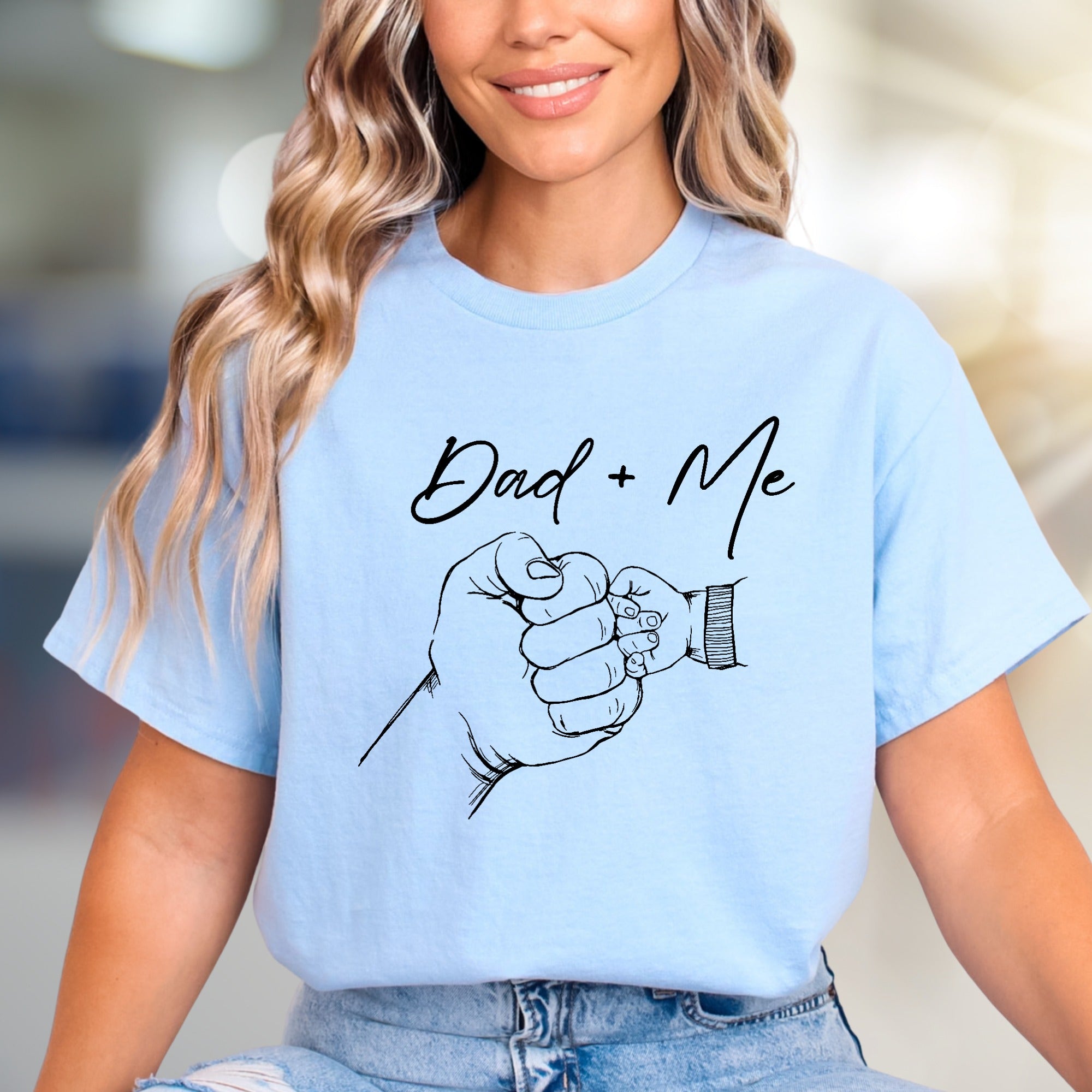 "Dad + Me" Interlocking Hands Graphic Tee, a Heartfelt Keepsake for Parents