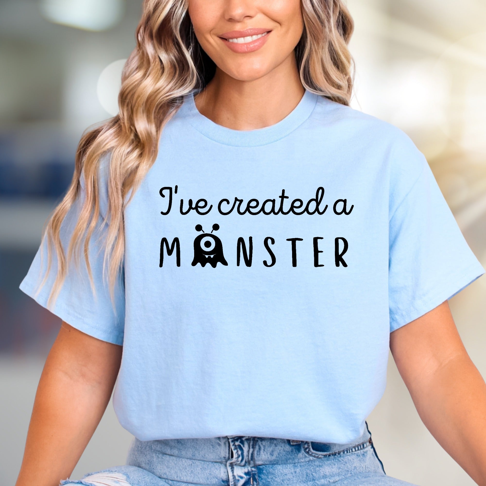"I've Created a Monster" Whimsical Graphic Tee, a Playful Pick for Parents
