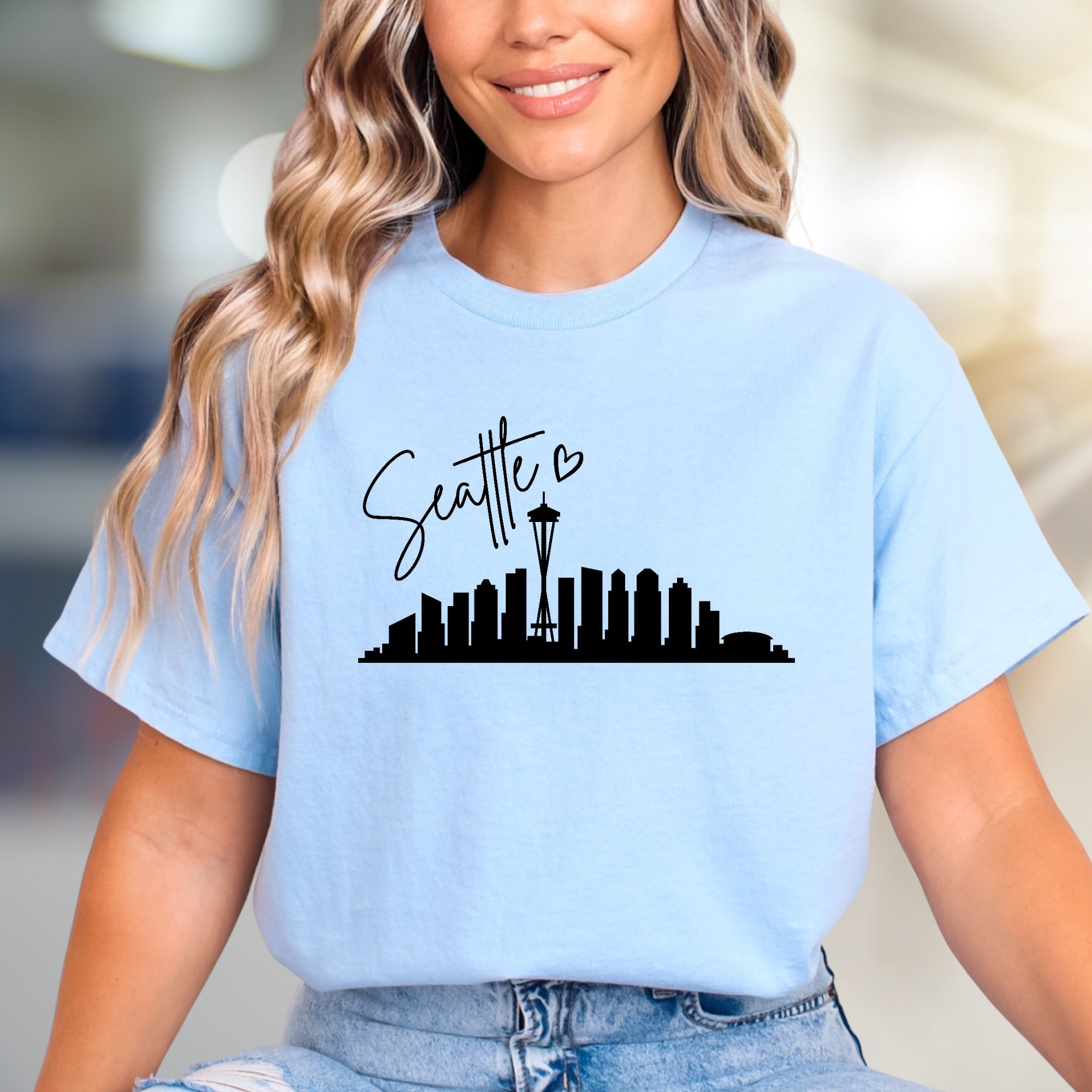 "Seattle" Skyline Graphic Tee, a PNW Style Pick for City Lovers