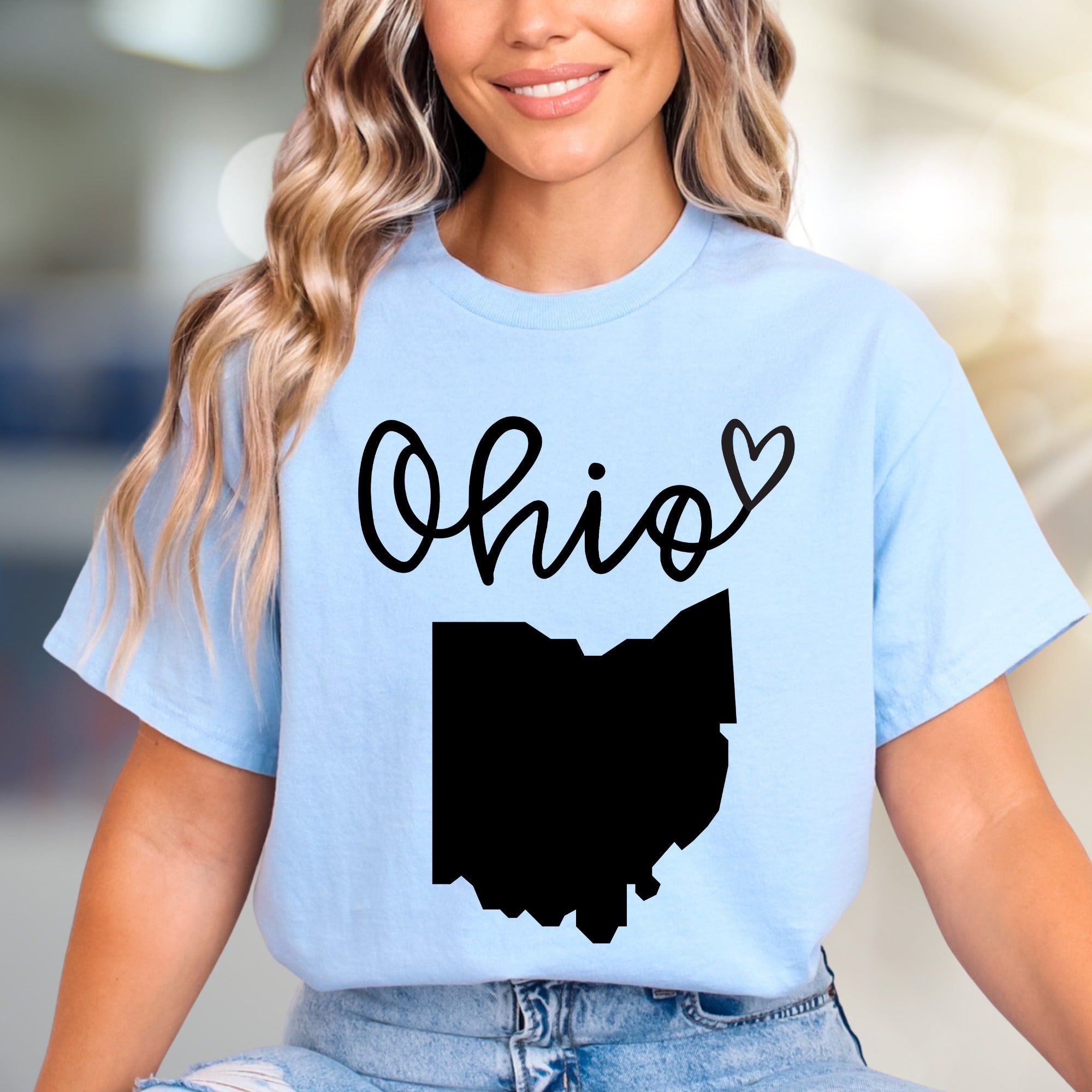 "Ohio" State Map Graphic Tee, a Hometown Love Pick for Residents & Fans