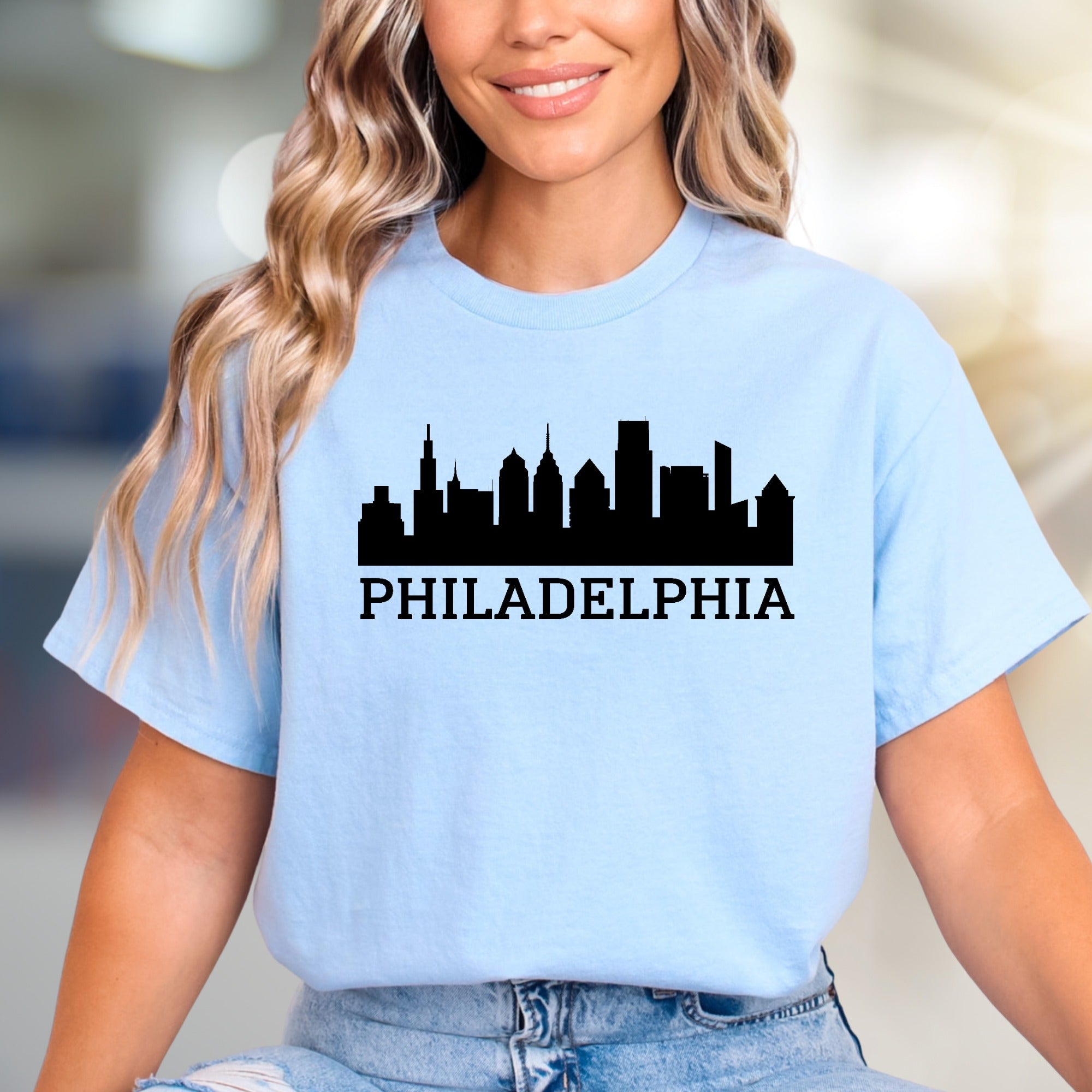 Philadelphia Skyline Cityscape Graphic Tee, a Urban Style Pick for Travelers