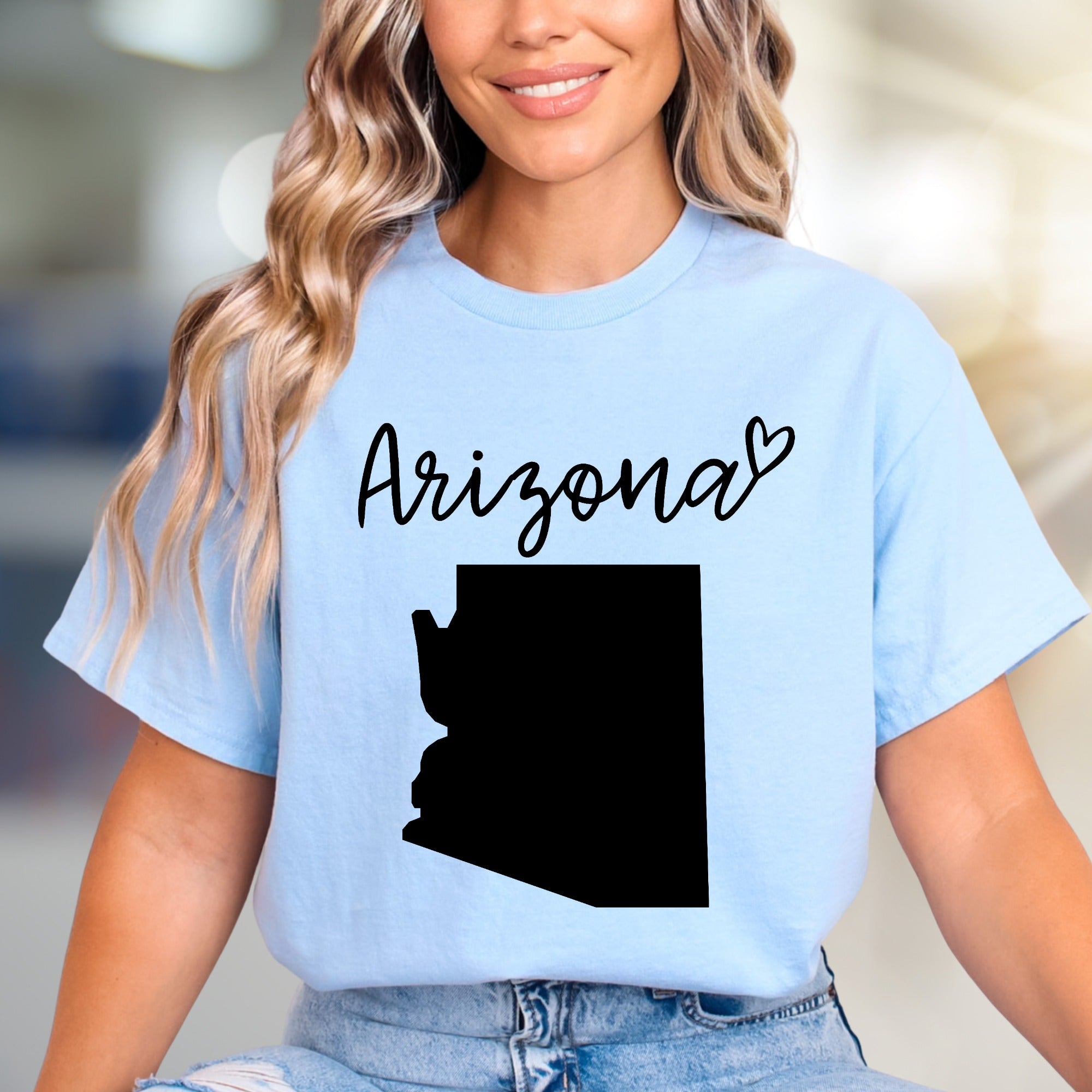 "Arizona" Outline Graphic Tee, A State Love Pick for Locals & Travelers