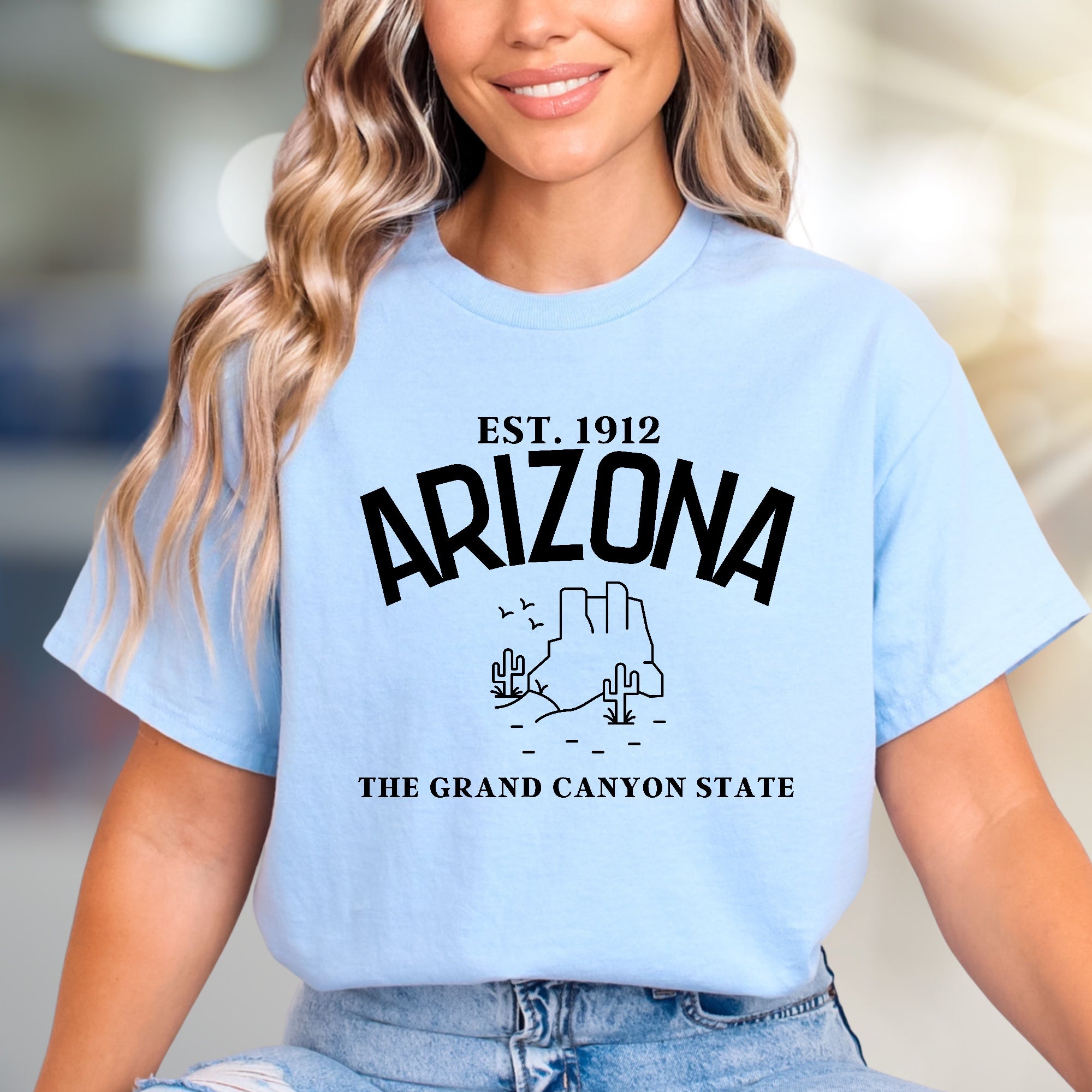 "EST. 1912 ARIZONA" State Pride Graphic Tee, a Desert Vibe Pick for Travelers