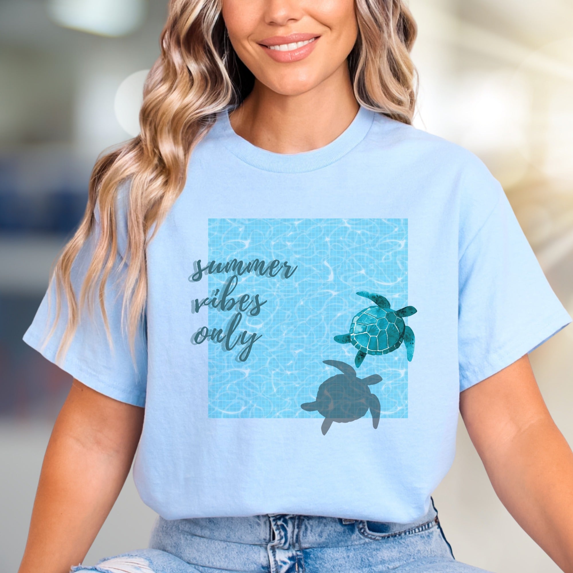 “Summer Vibes Only” Ocean Graphic Tee, a Coastal Pick for Beach Lovers