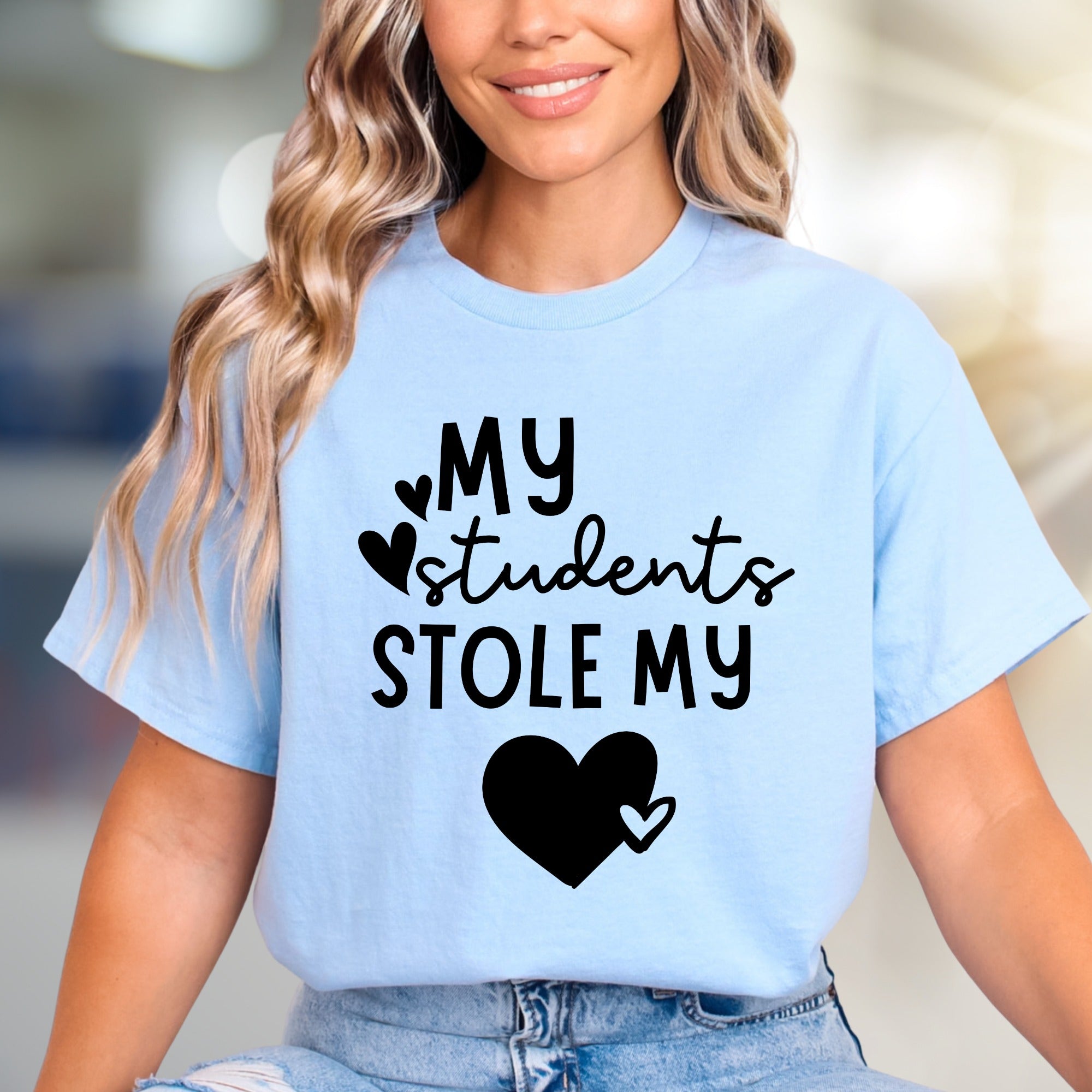 "MY Students Stole My Heart" Teacher Appreciation Graphic Tee, a Delightful School Day Pick for Educators