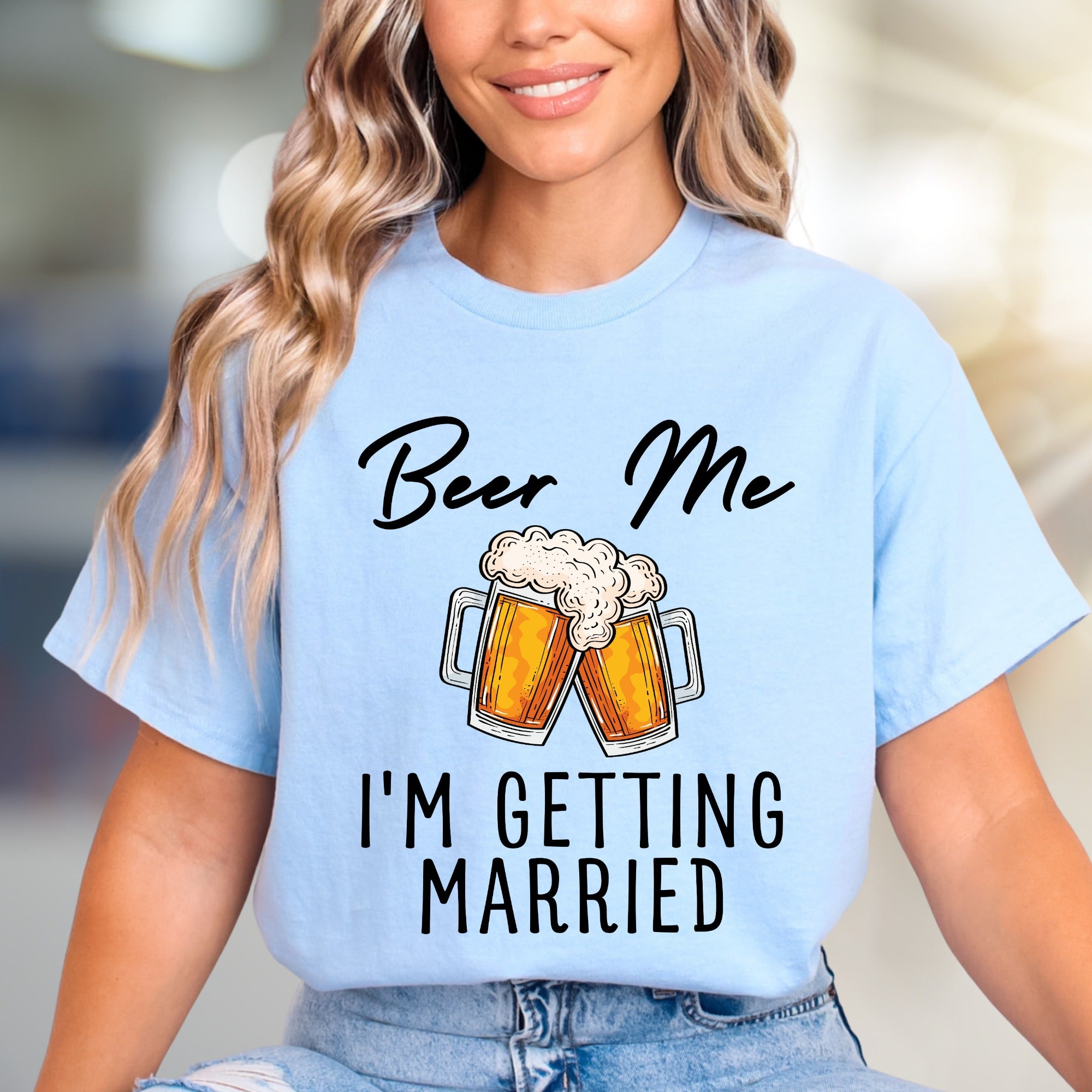 "Beer Me I'm Getting Married" Cheers Graphic Tee, a Bachelorette Party Pick for the Future Spouse