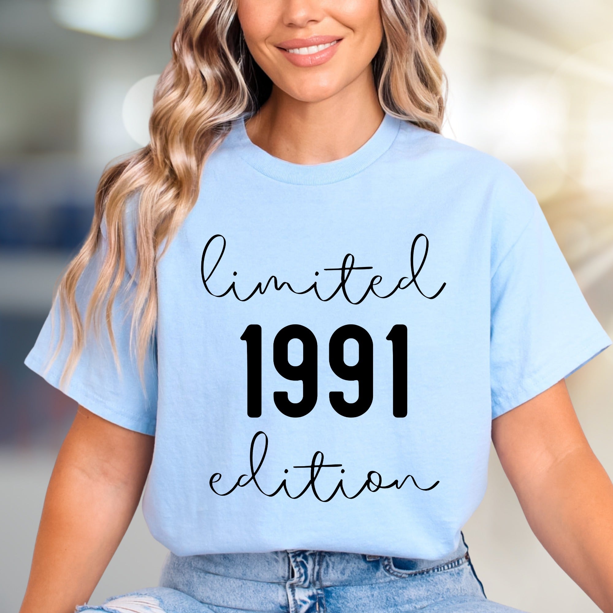 "limited 1991 edition" Birthday Graphic Tee, a Nostalgic Pick for Milestone Celebrations