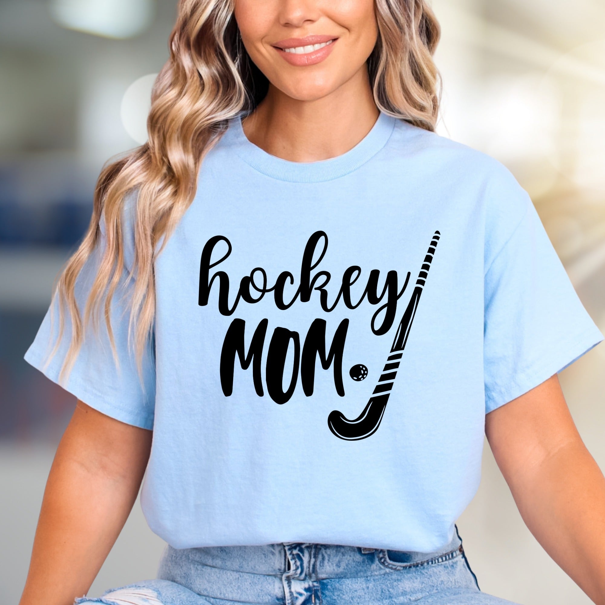 "Hockey MOM" Sports Enthusiast Graphic Tee, a Fan Favorite for Game Day Warriors