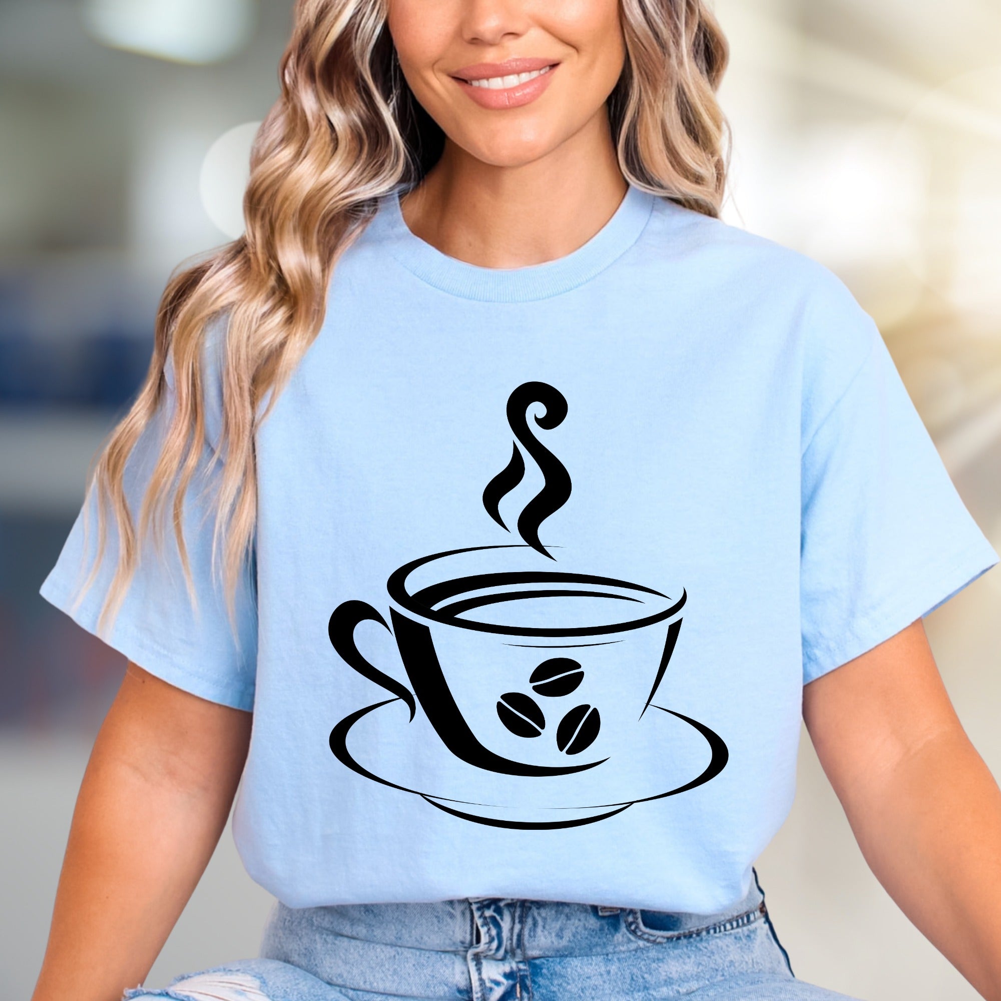 Steaming Coffee Cup Graphic Tee, a Barista Core Pick for Coffee Lovers
