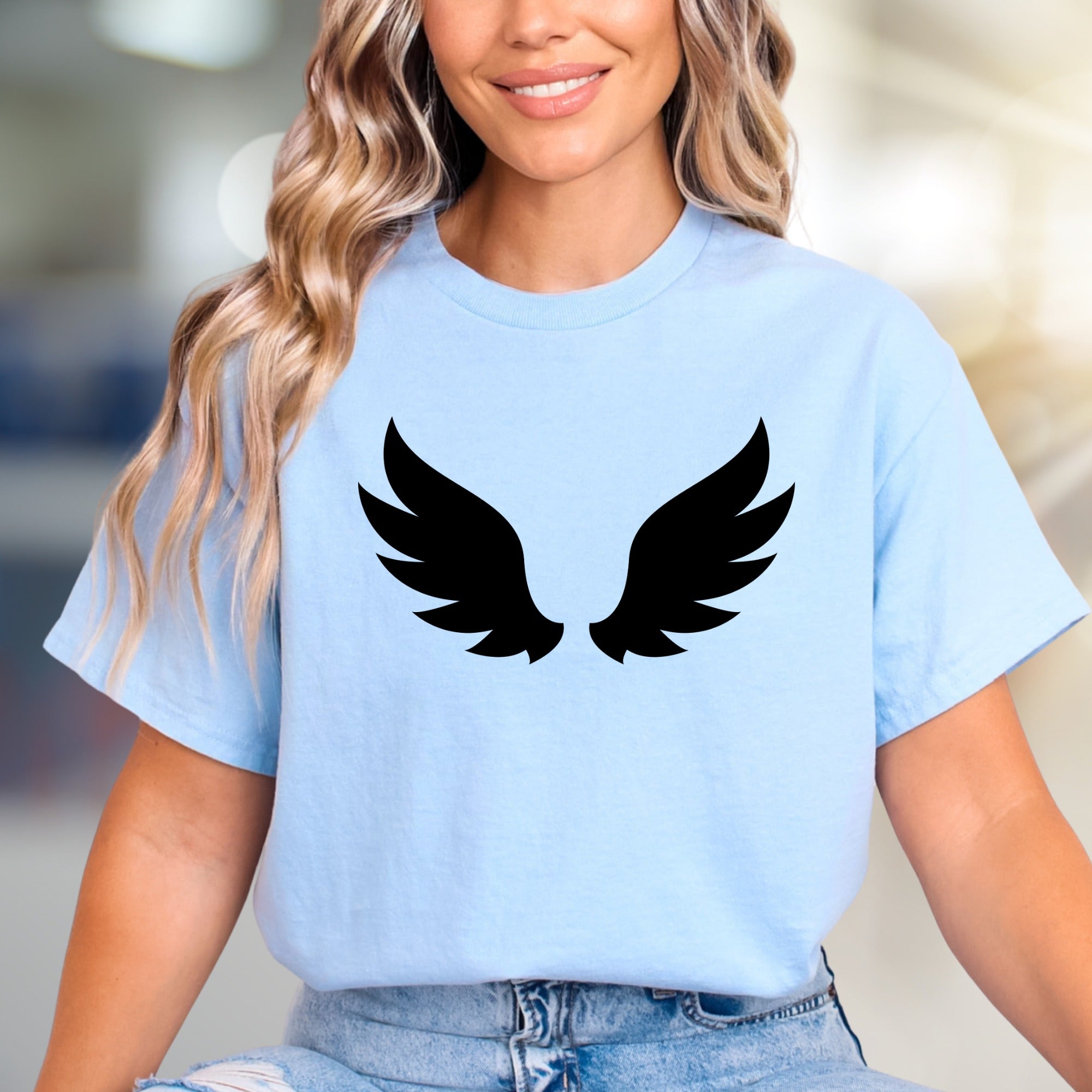 Angel Wings Graphic Tee, a Serene Statement Unisex Adult T-Shirt