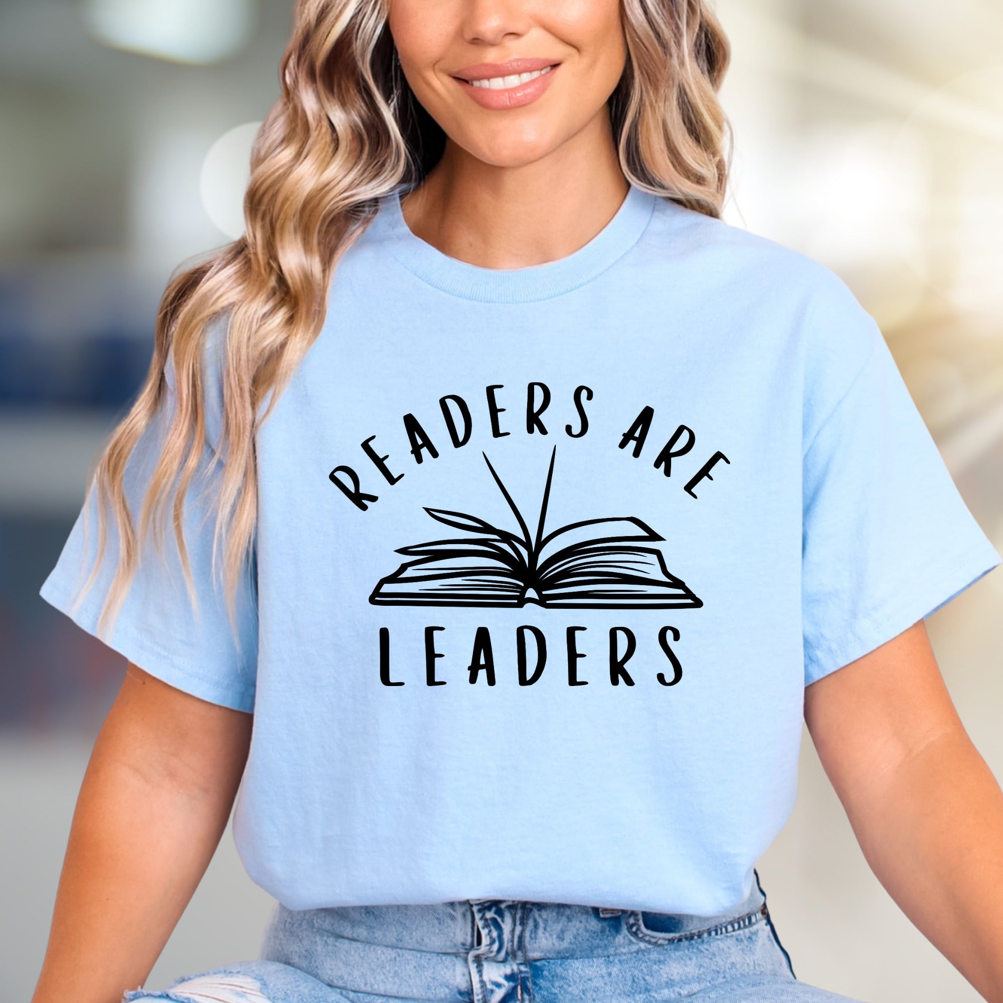 "Readers Are Leaders" Book Lover Graphic Tee, a Literary Pick for Intellectuals