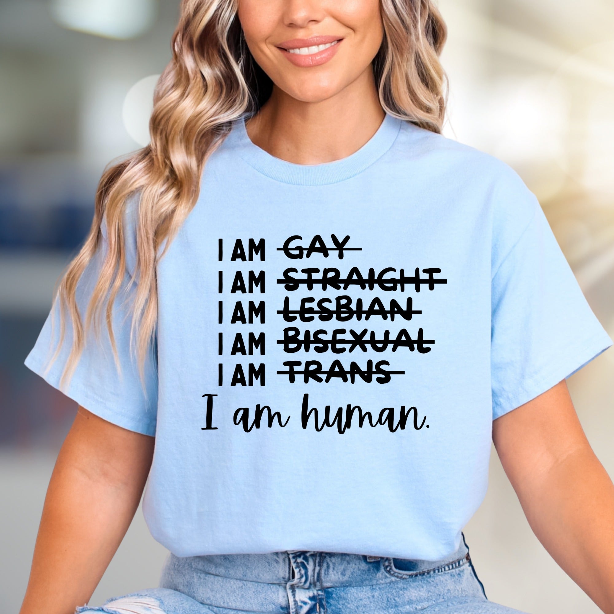 "I am human" Equality T-Shirt, A Statement Apparel for Advocates