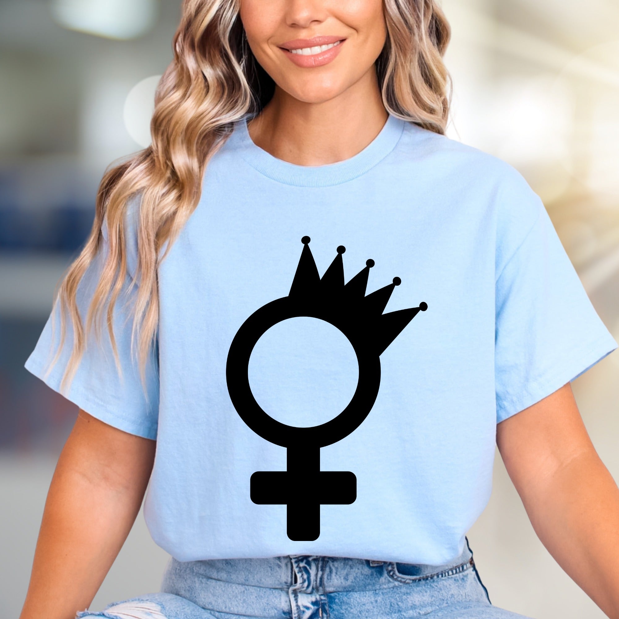 Queen Feminine Symbol | Empowerment Graphic Tee, a Statement Pick for Her