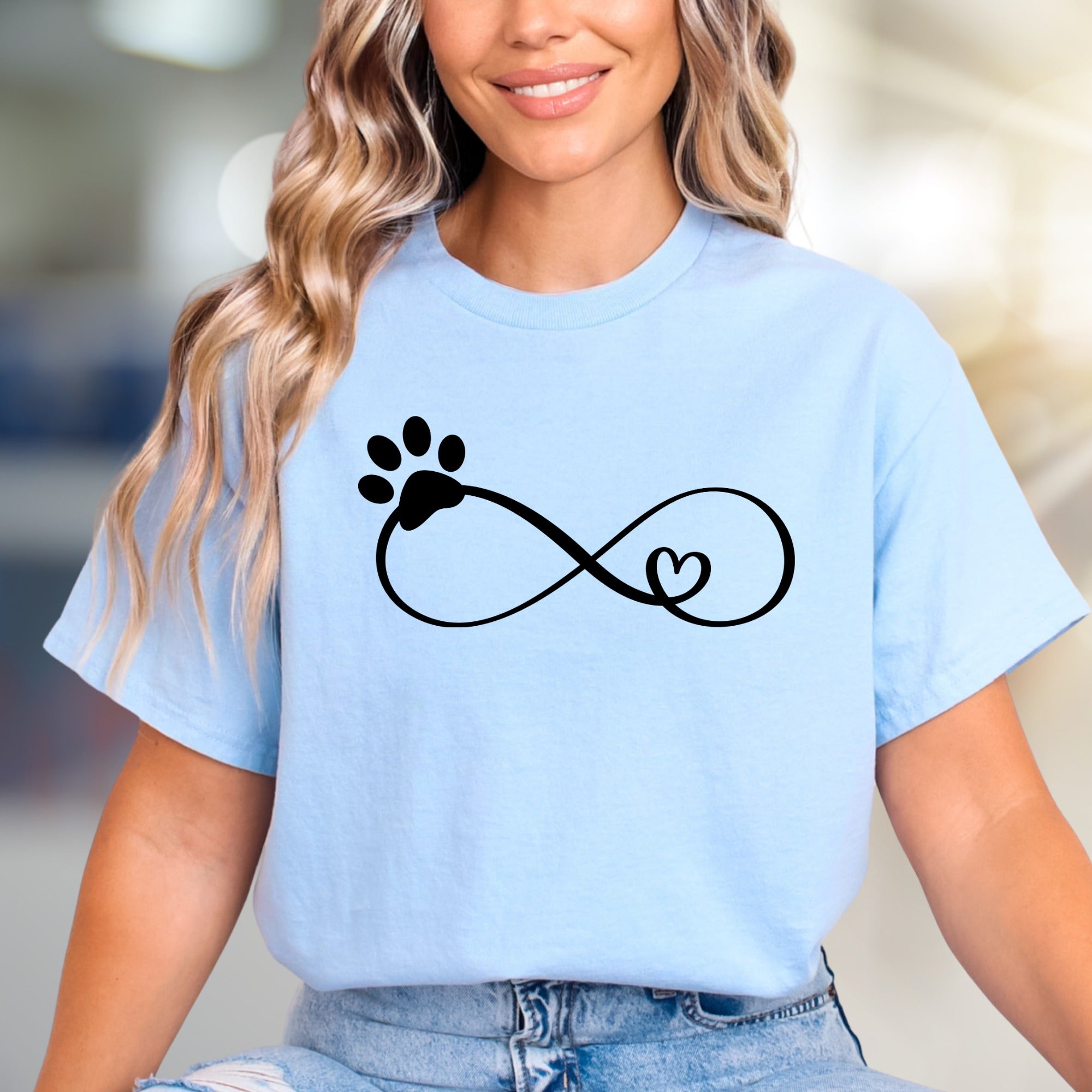 Paw Print Infinity Love Graphic Tee, a Pet Lover's Essential for All