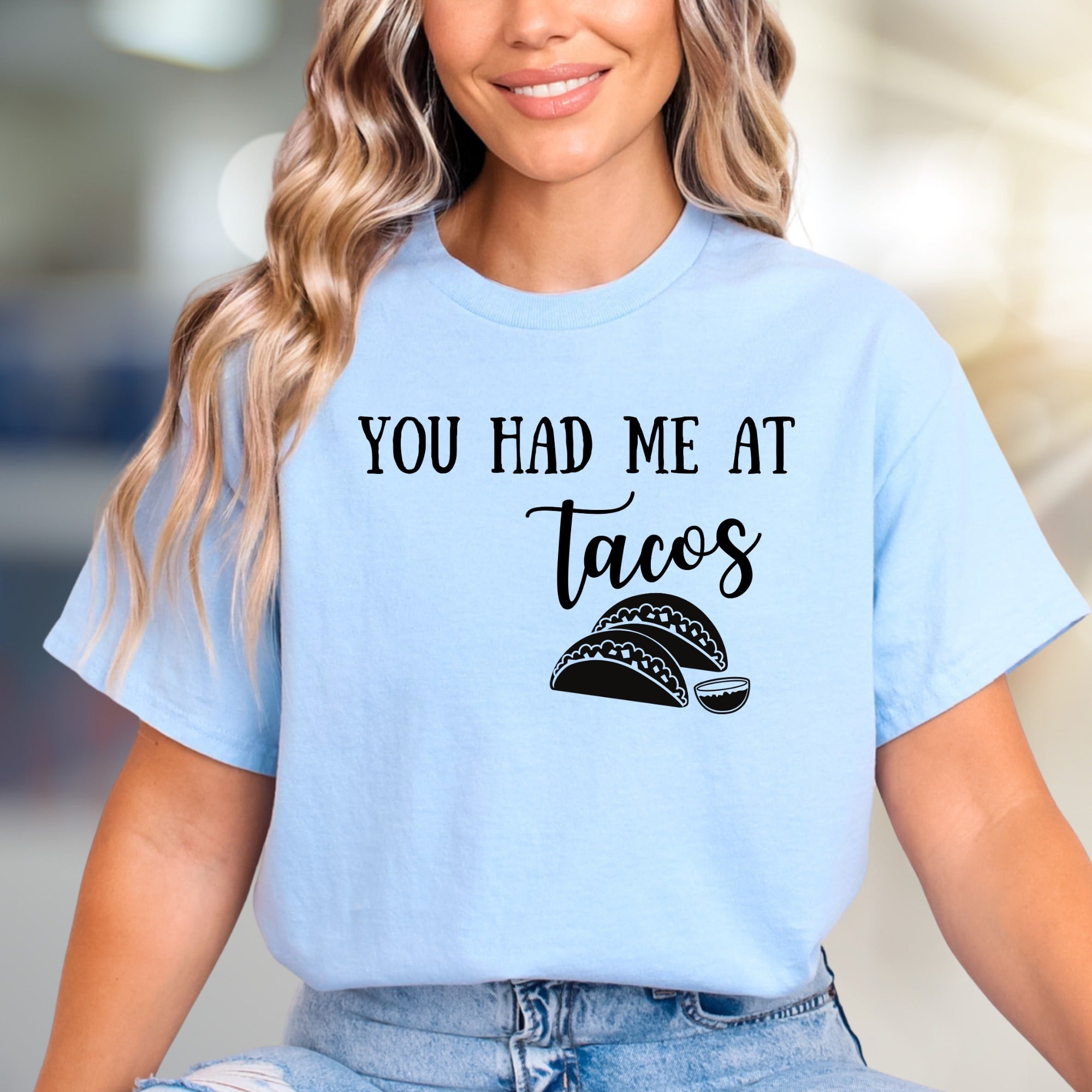 "YOU HAD ME AT Tacos" Foodie Graphic Tee, a Witty Pick for Taco Lovers