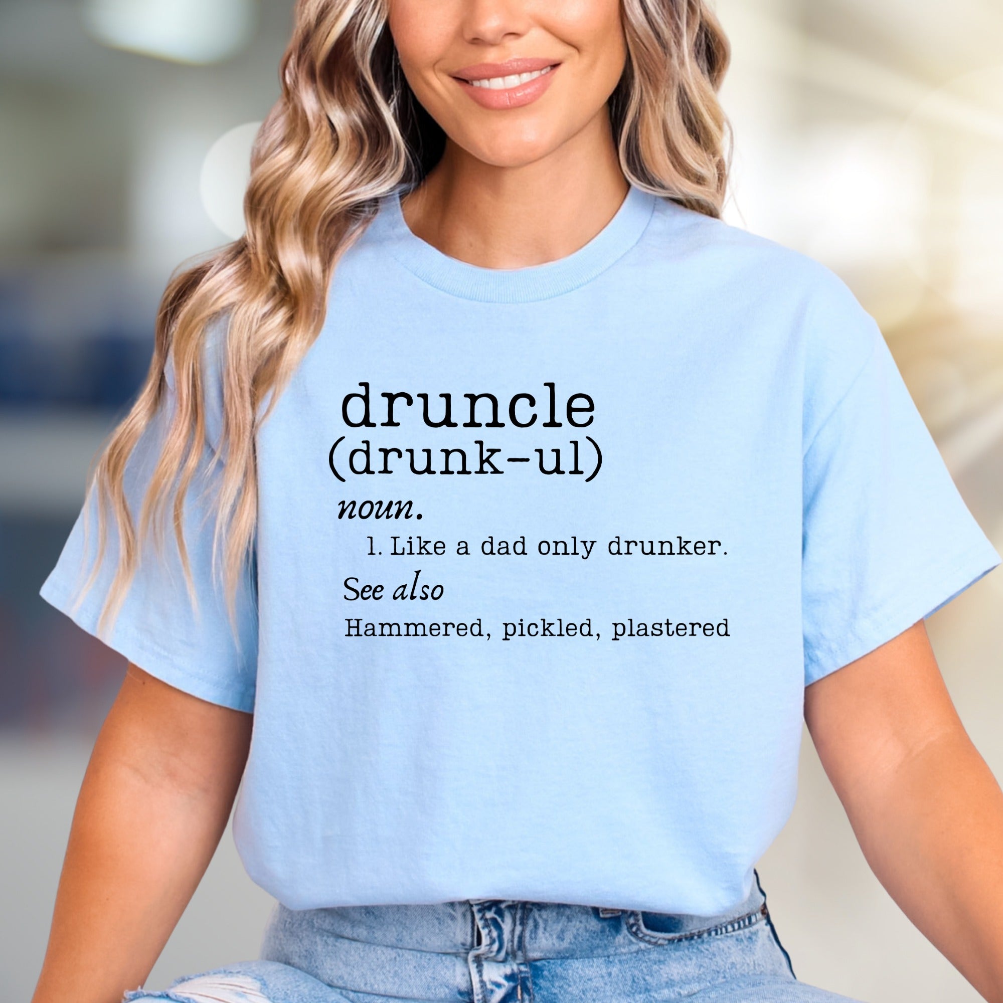 "Druncle" Definition Graphic Tee, A Hilarious Pick for Fun-Loving Uncles