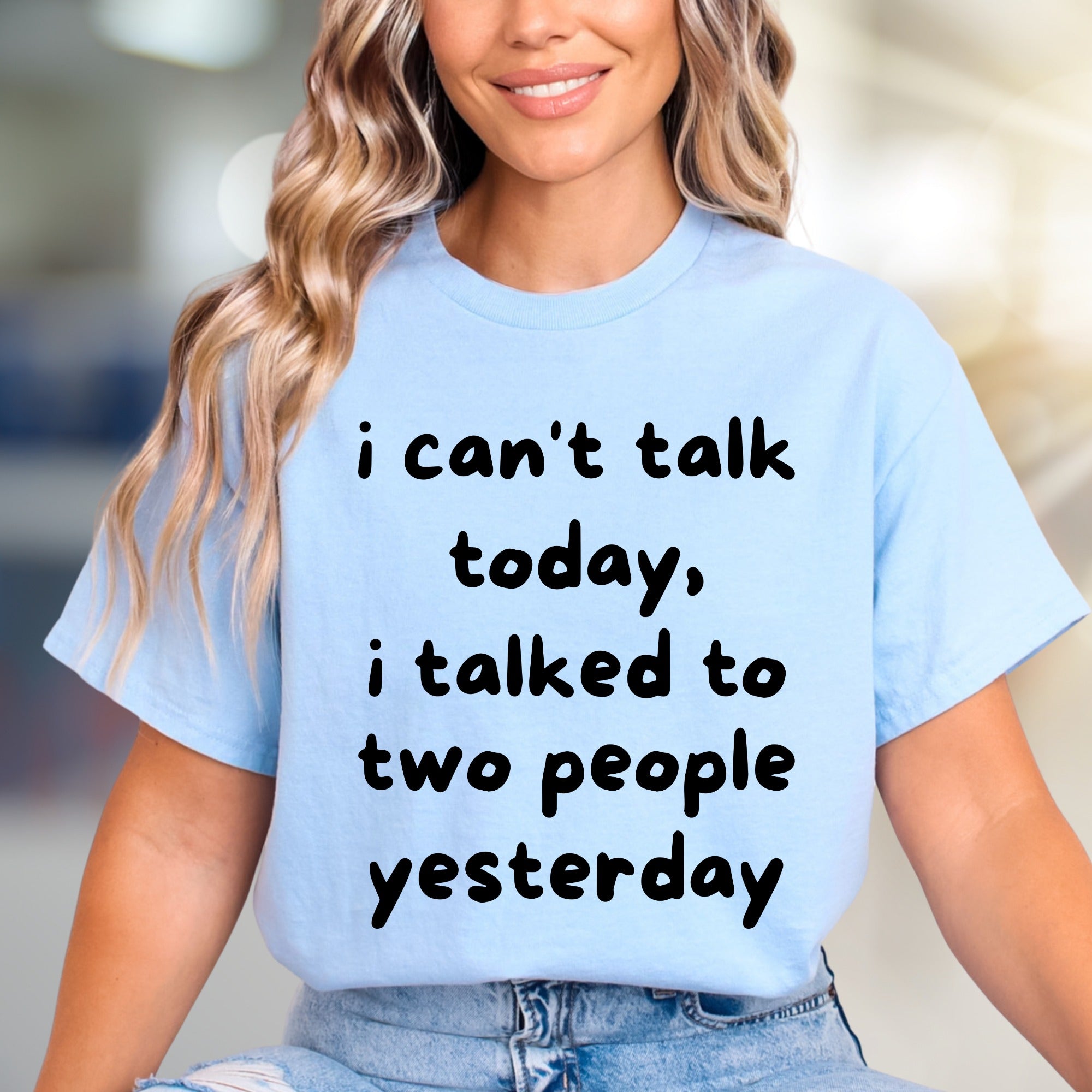"I Can't Talk Today" Funny Introvert Graphic Tee, a Witty Statement for Socially Selective Souls