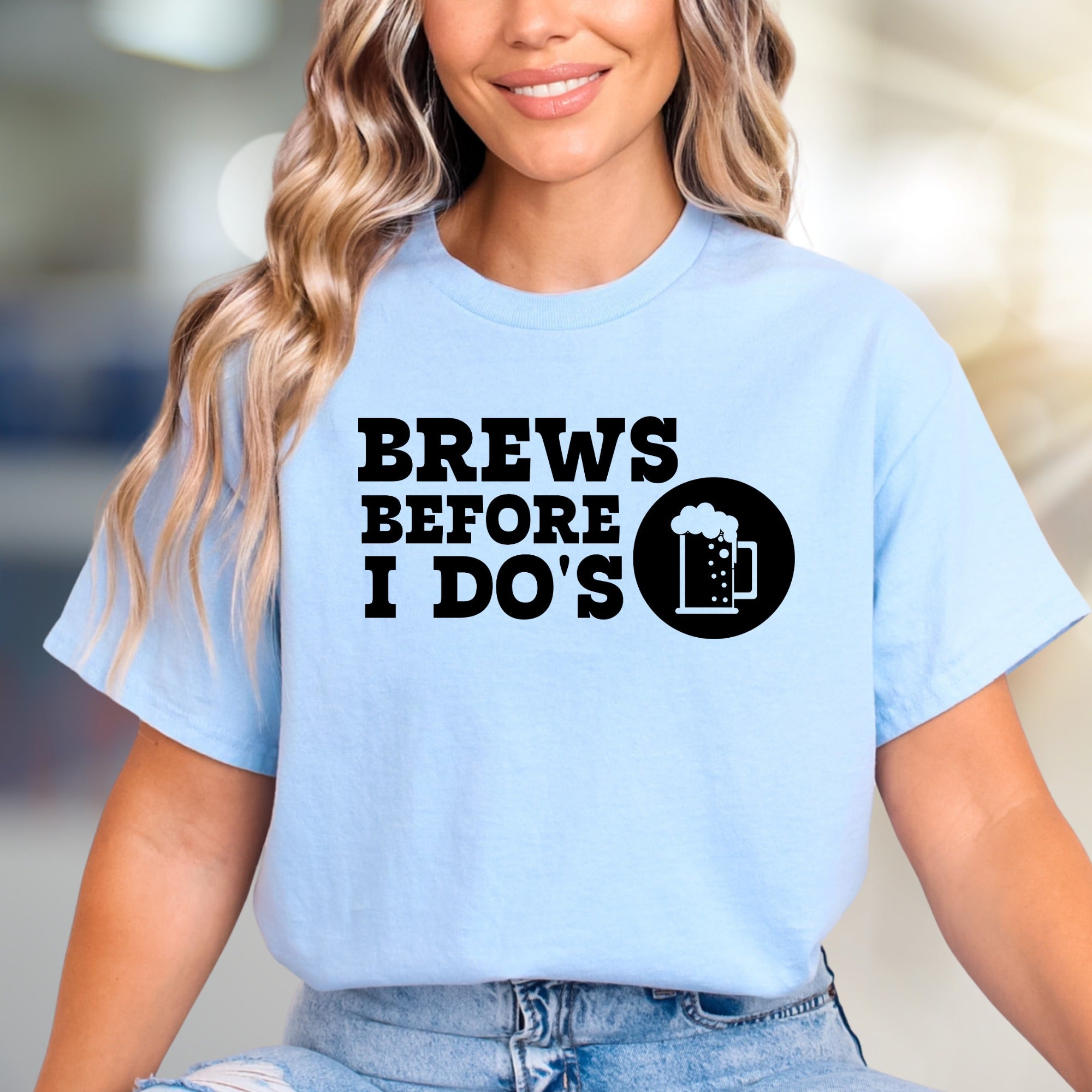 "Brews Before I Do's" Bachelor Party Graphic Tee, a Funny Celebration Pick for Future Grooms