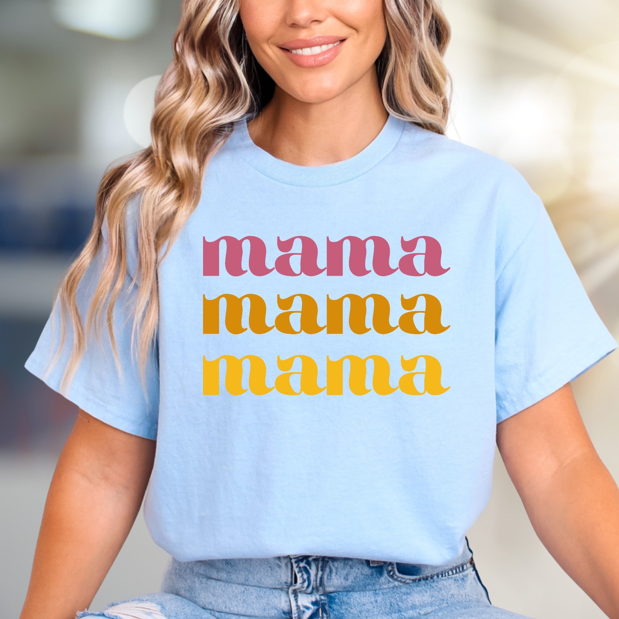 "Mama Mama Mama" Retro Graphic Tee, a Heartfelt Pick for Moms