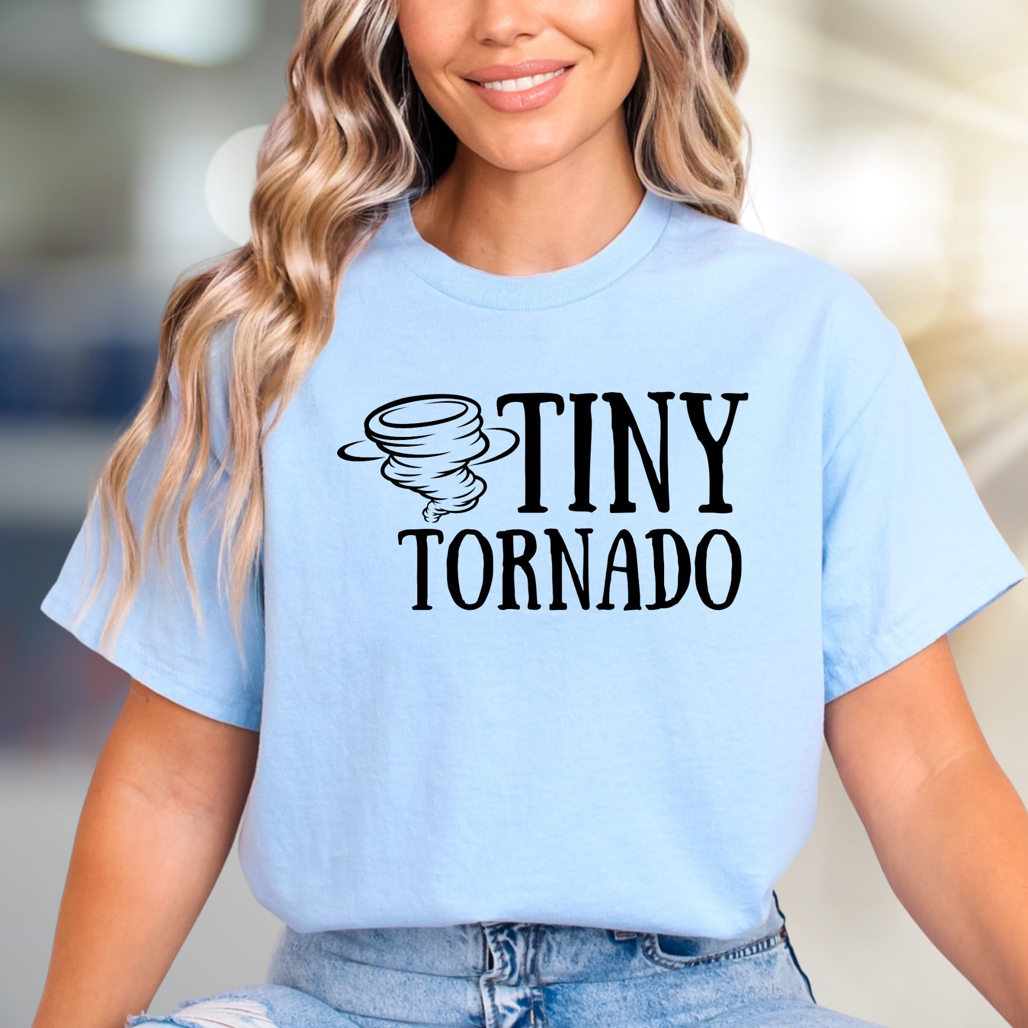 "Tiny Tornado" Humorous Graphic Tee, a Playful Pick for Energetic Souls