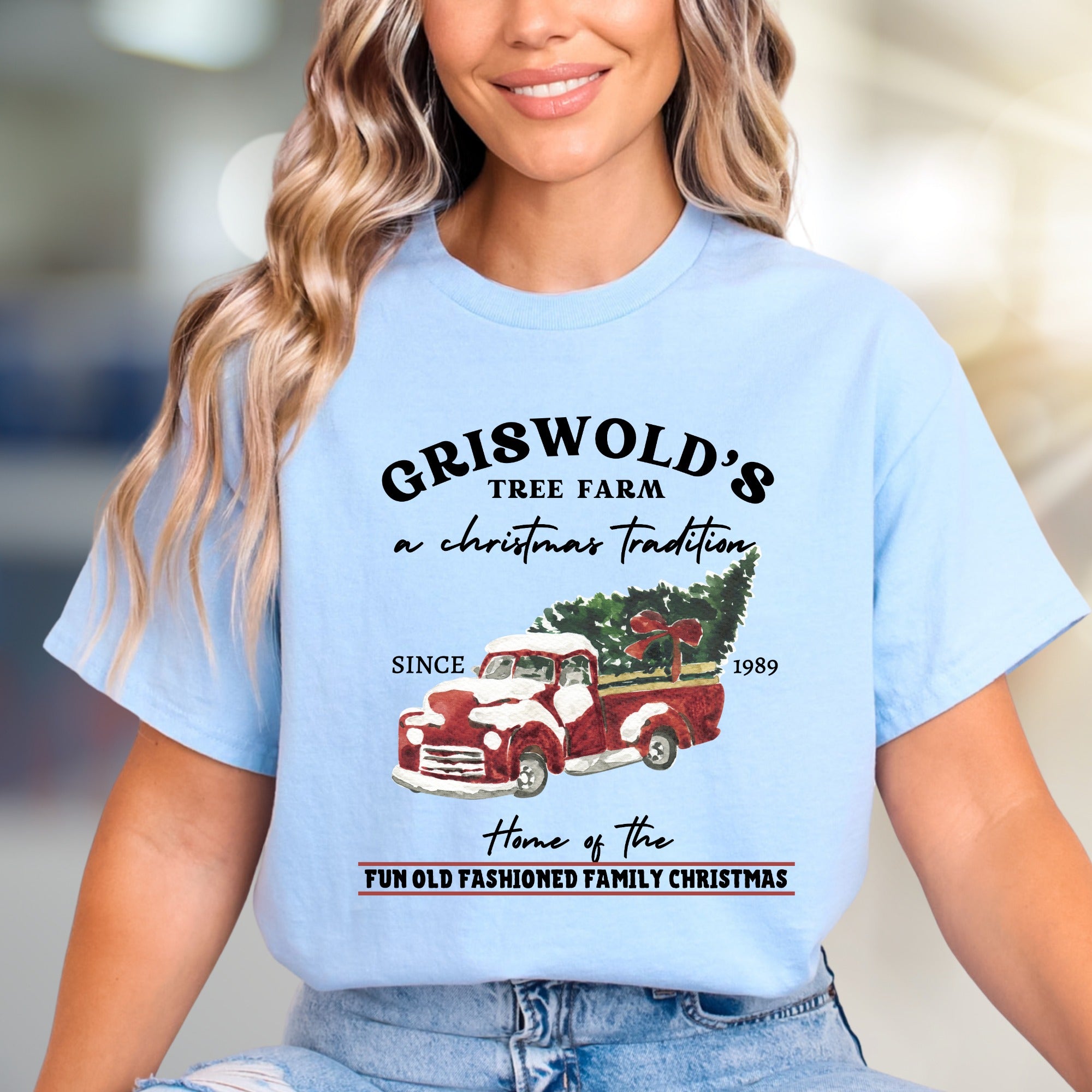 "Griswold's Tree Farm" Vintage Christmas Graphic Tee, a Festive Holiday Pick for Family Lovers