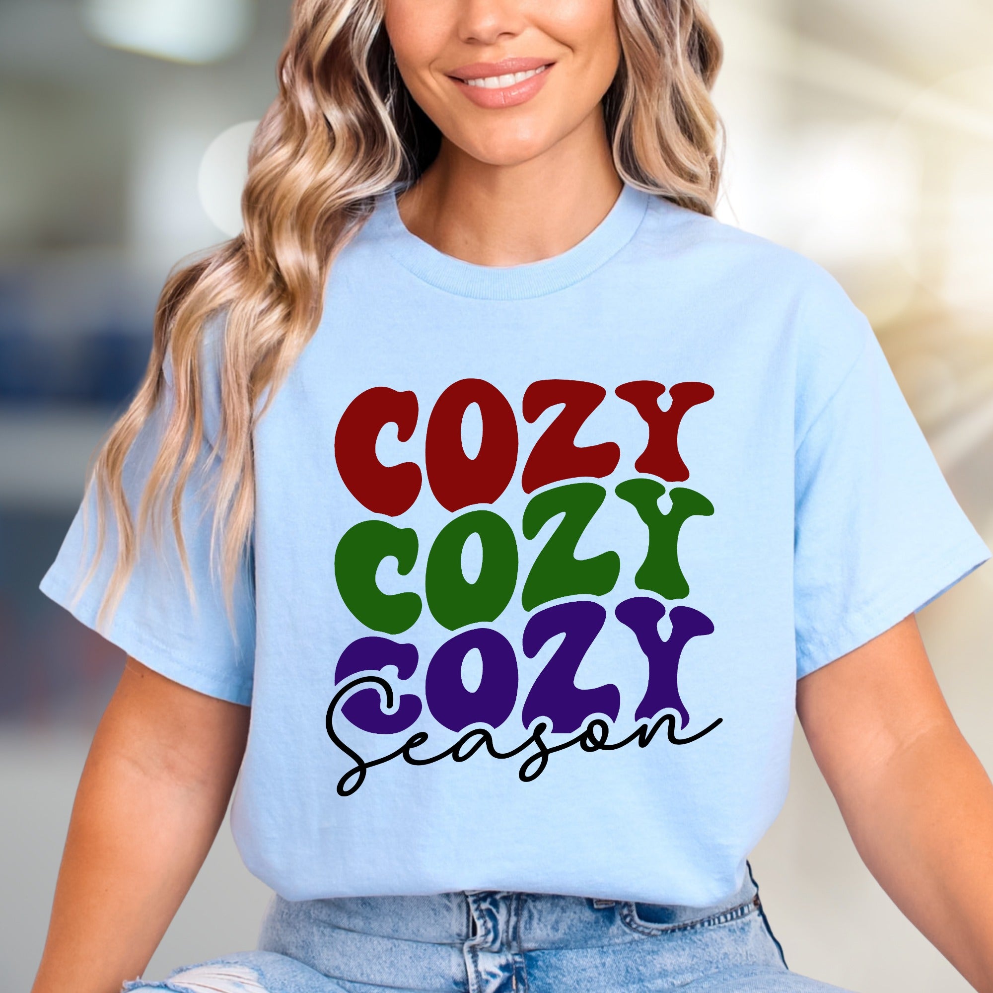 "Cozy Cozy Cozy Season" Retro Groovy Graphic Tee, a Comfort-First Unisex Pick
