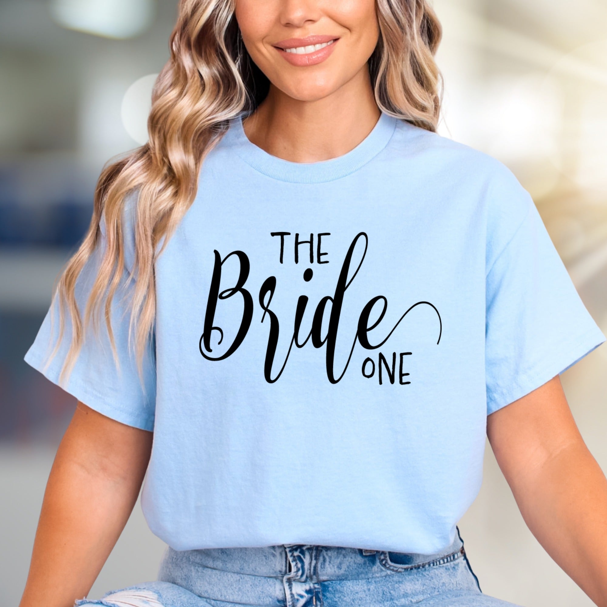 "The Bride One" Script Graphic Tee, a Bridal Party Pick for Engaged Women