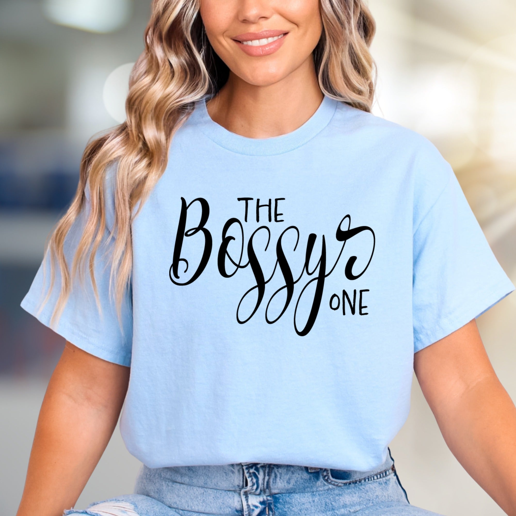 "THE Bossy ONE" Confident Chic Graphic Tee, a Statement Pick for Empowered Individuals