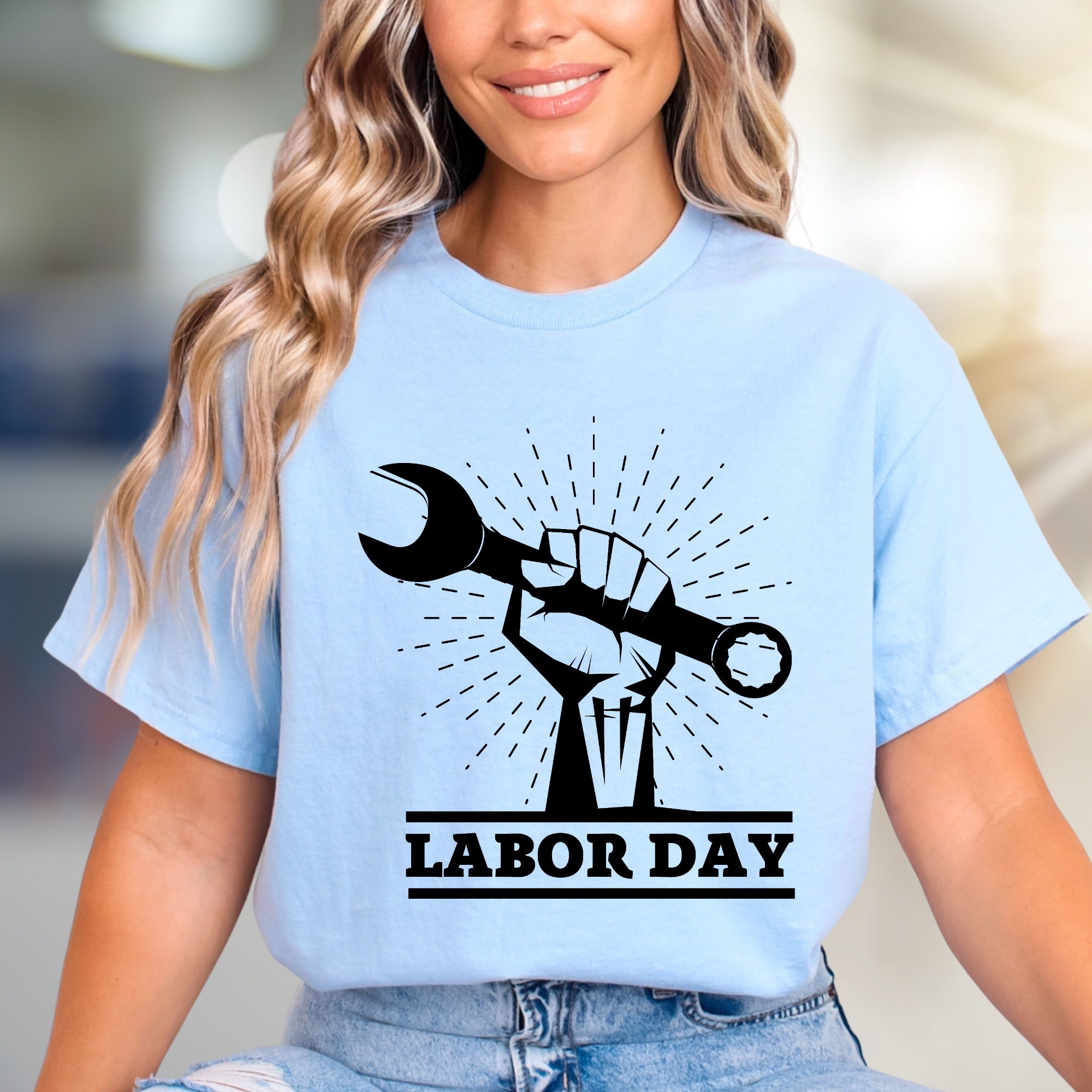 "Labor Day" Empowering Graphic Tee, a Celebration Pick for Hard Workers
