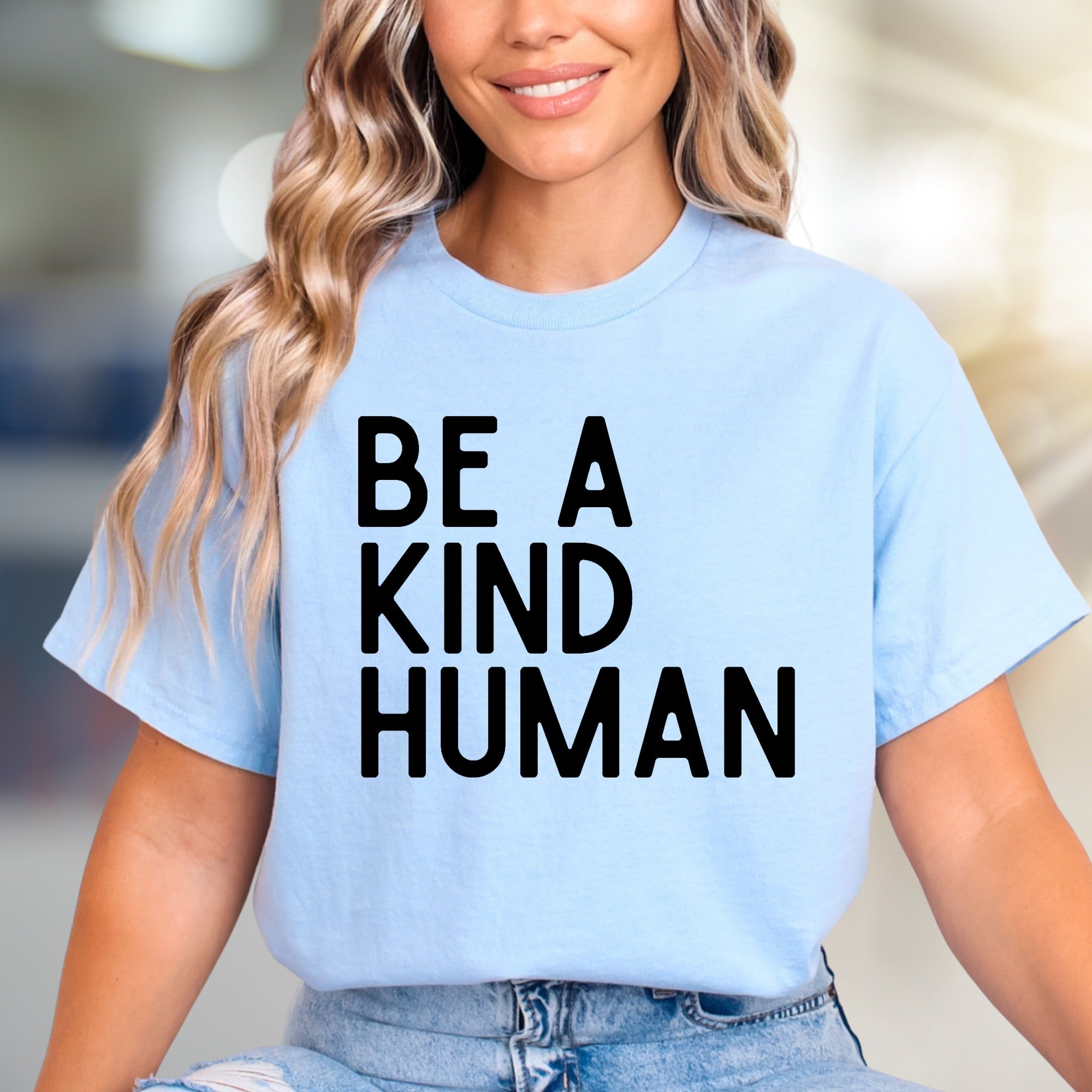 "BE A KIND HUMAN" Inspirational Graphic Tee, a Positive Vibe for Everyone
