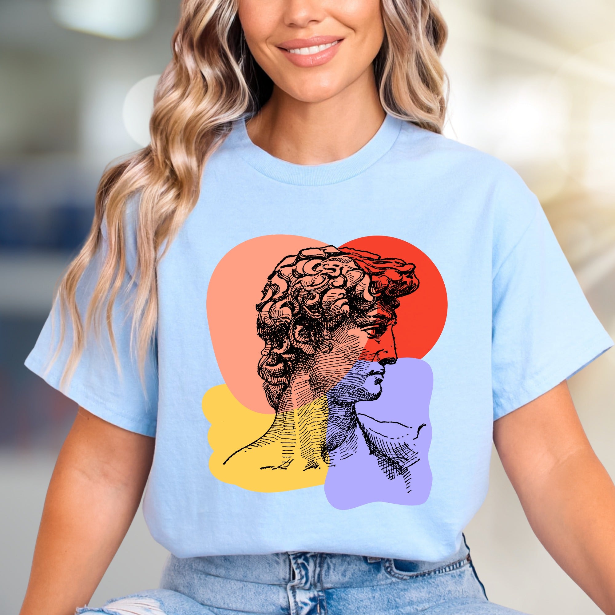 David Bust Abstract Graphic Tee, An Artful Statement for Creatives