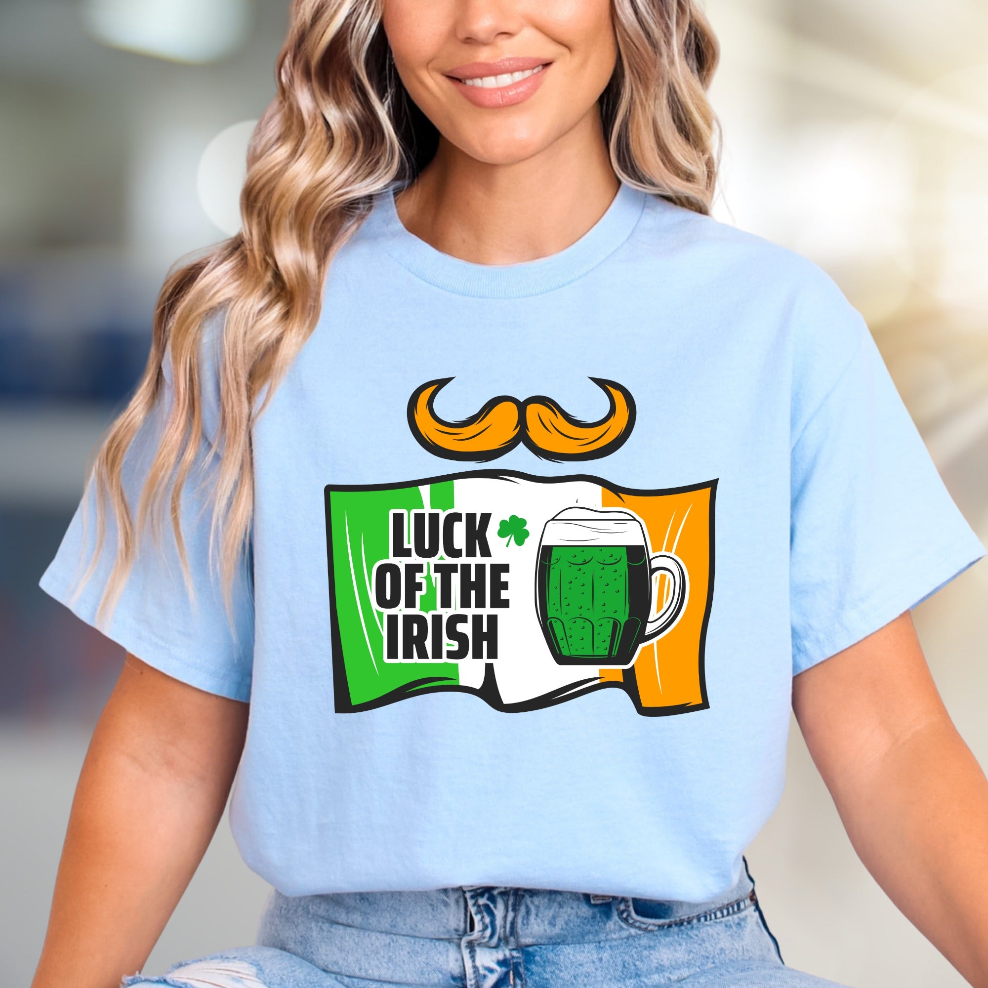 "Luck of the Irish" St. Patrick's Day Graphic Tee, a Festive Pick for Celebrants