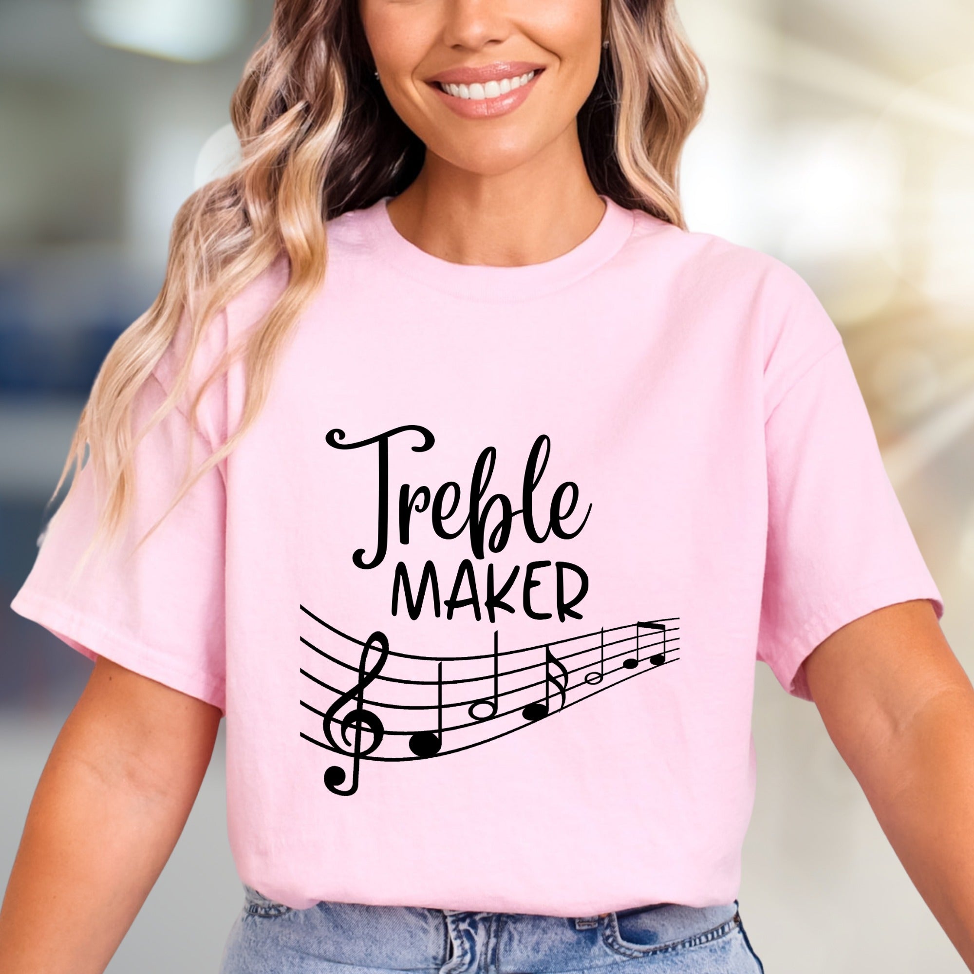 "Treble Maker" Music Staff Graphic Tee, a Playful Statement for Music Lovers