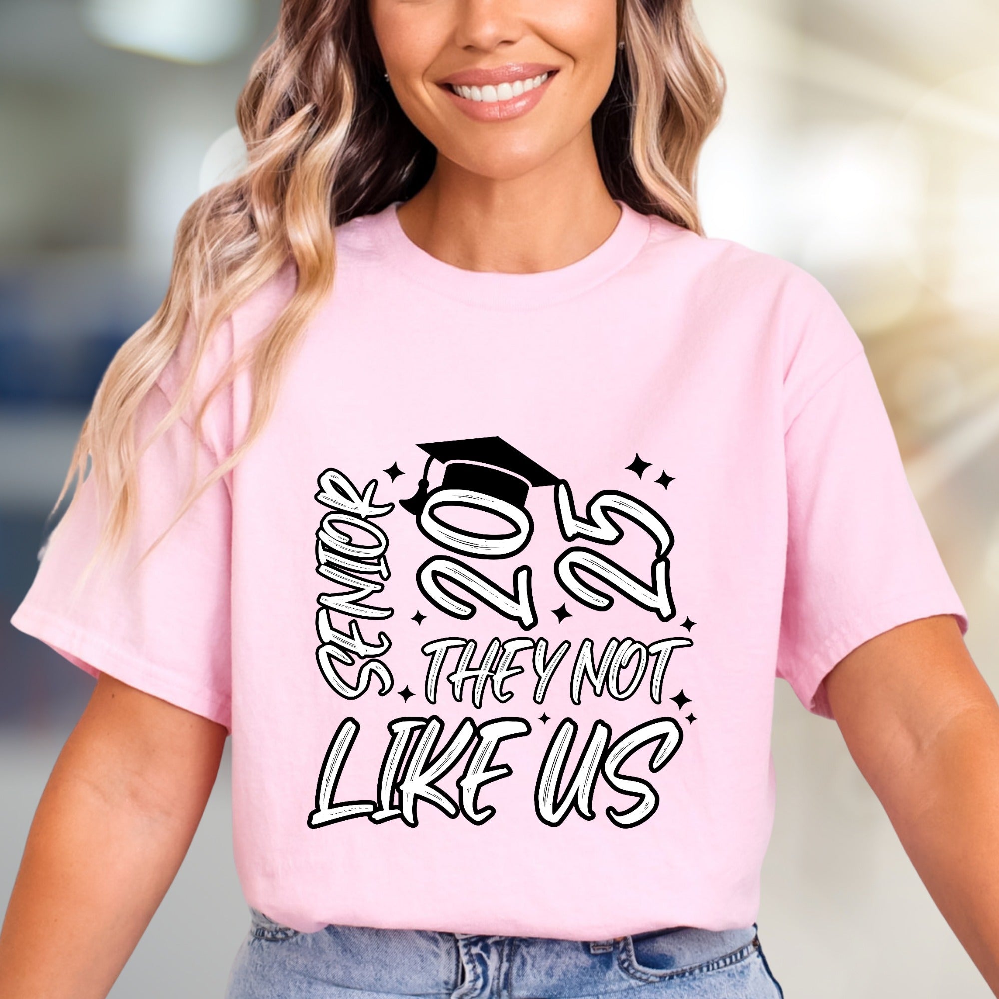 Senior 20 They Not Like Us Cap - Graduation Spirit Graphic Tee, Statement Pick for Graduates