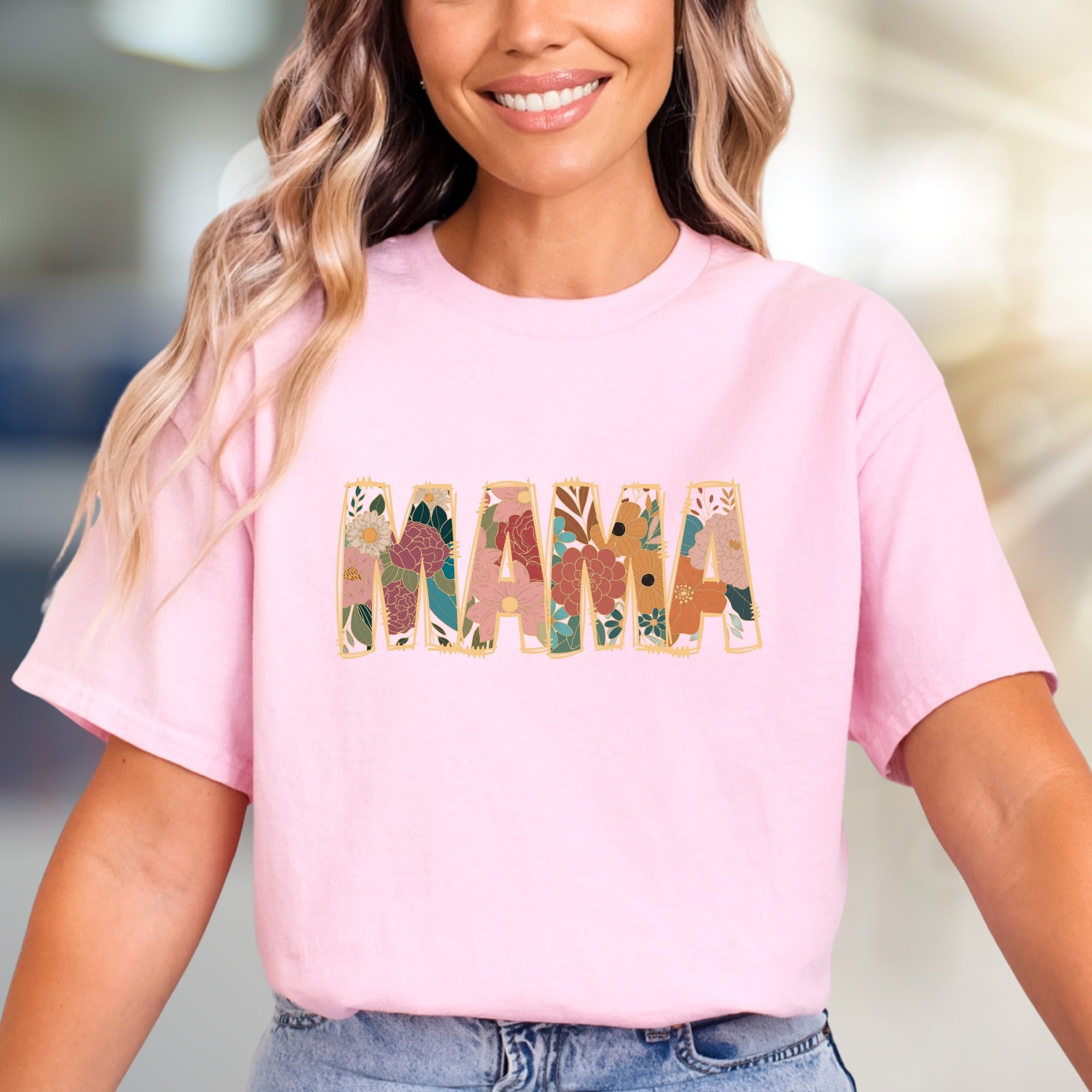 "MAMA" Floral Boho Graphic Tee, A Mother's Day Pick for Her