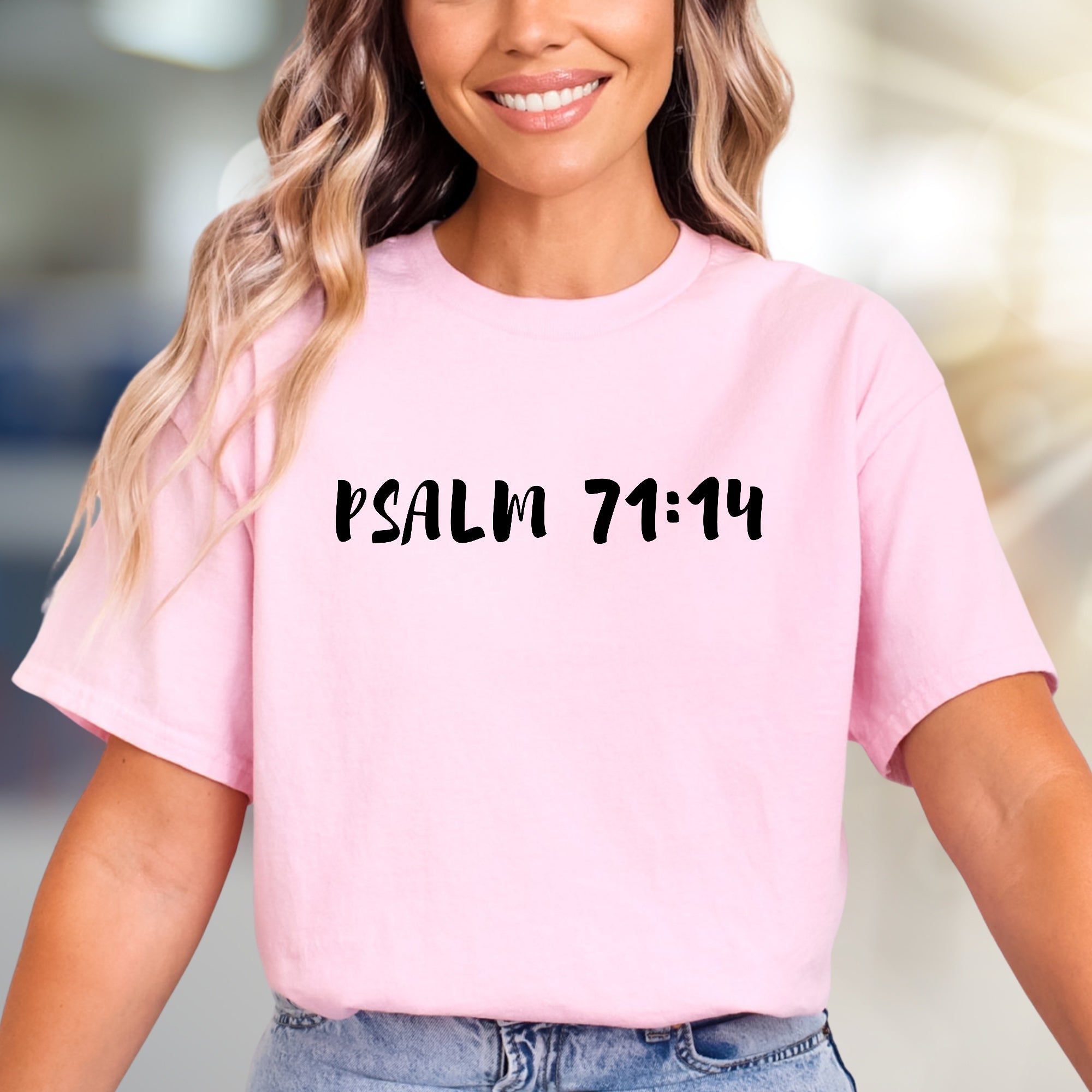 "Psalm 71:14" Scriptual Verse Graphic Tee, a Faith-Inspired Pick for Believers