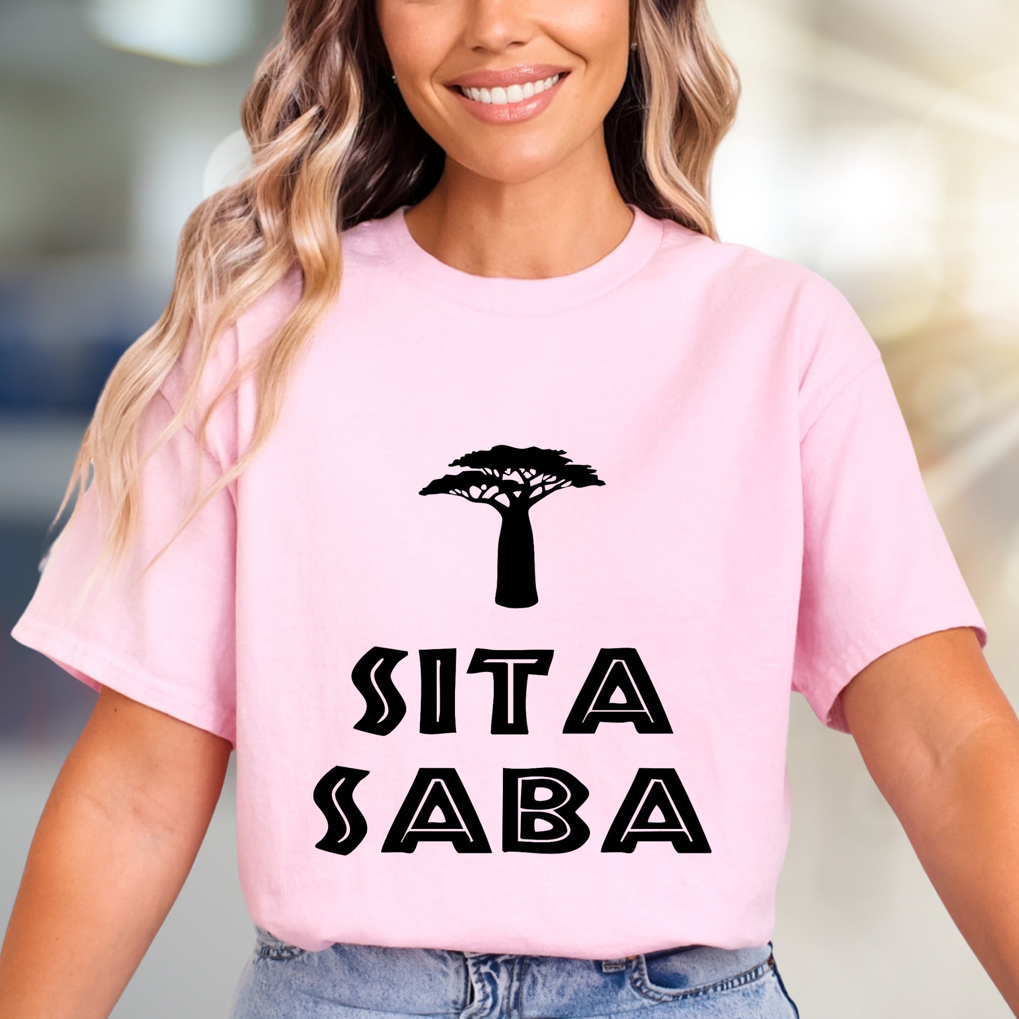 "SITA SABA" Baobab Tree Graphic Tee, a Zen Nature Pick for Global Adventurers