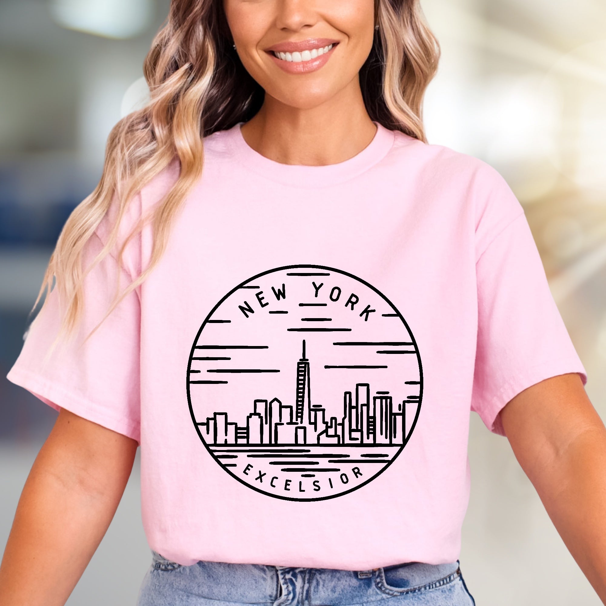 "NEW YORK EXCELSIOR" Cityscape Graphic Tee, an Urban Pride Pick for Trendsetters