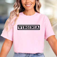 "VIRGINIA" Bold State Graphic Tee, a Hometown Pride Pick for Travelers