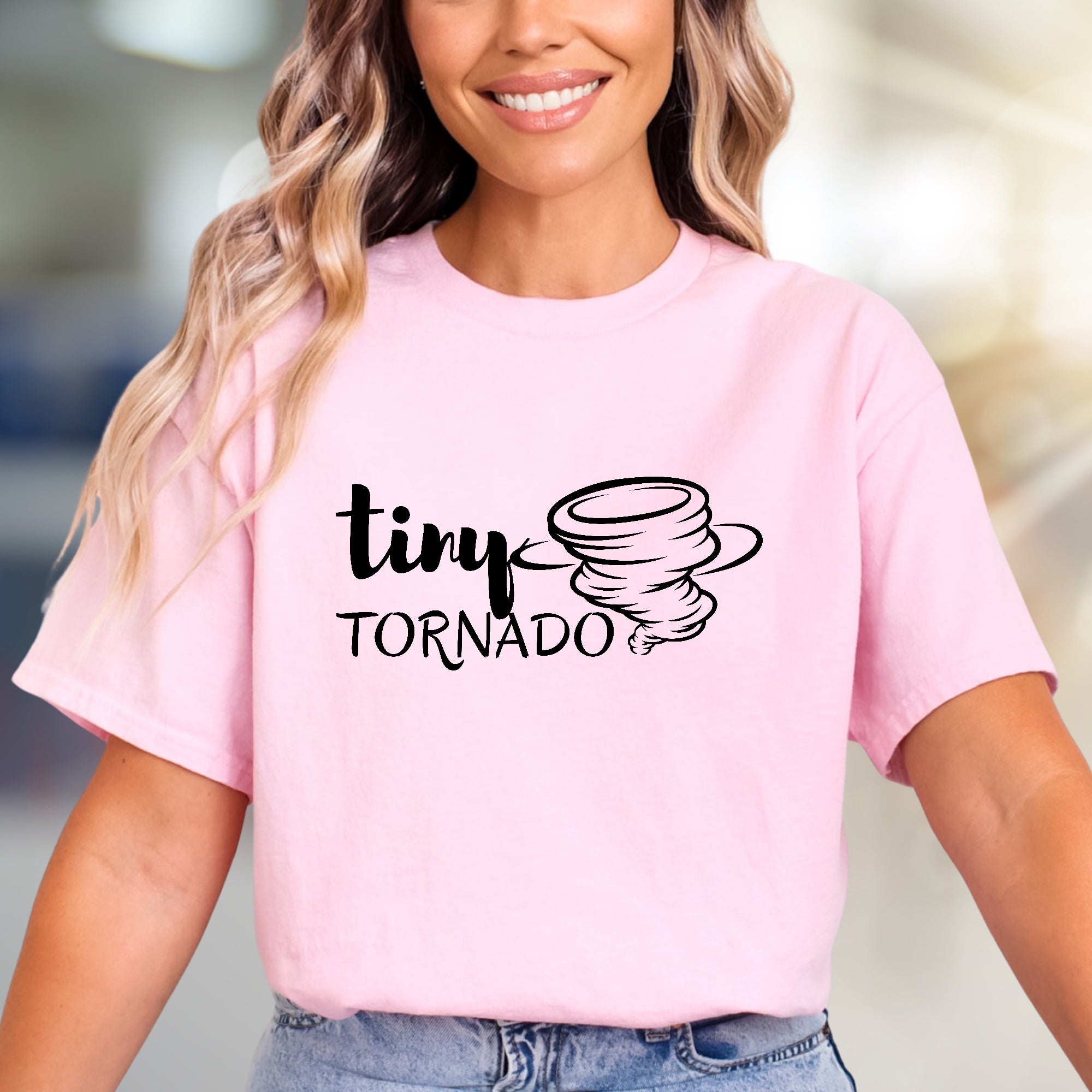 "Tiny Tornado" Playful Swirl Graphic Tee, a Whimsical Pick for Energetic Souls