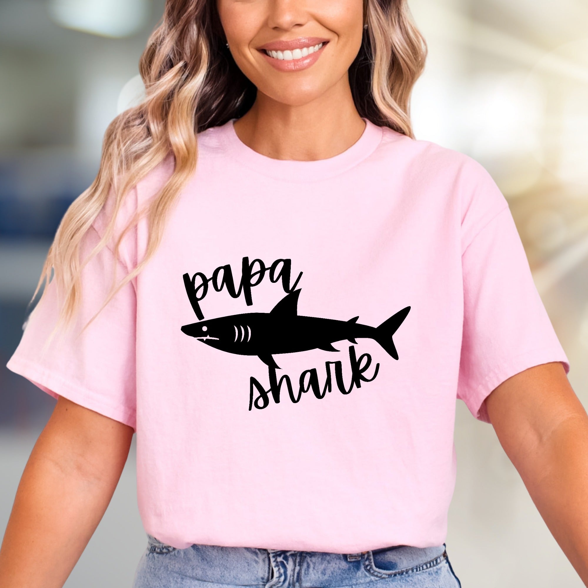 "Papa Shark" Graphic Tee, a Shark-Themed Pick for Doting Dads