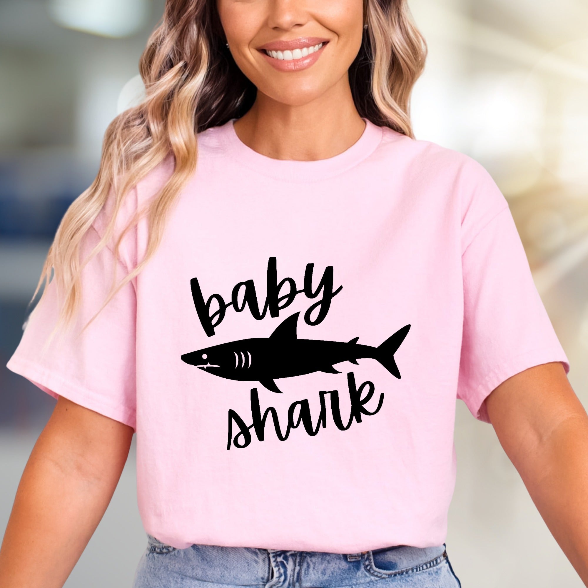 "Baby Shark" Ocean Life Graphic Tee, a Playful Pick for Enthusiasts