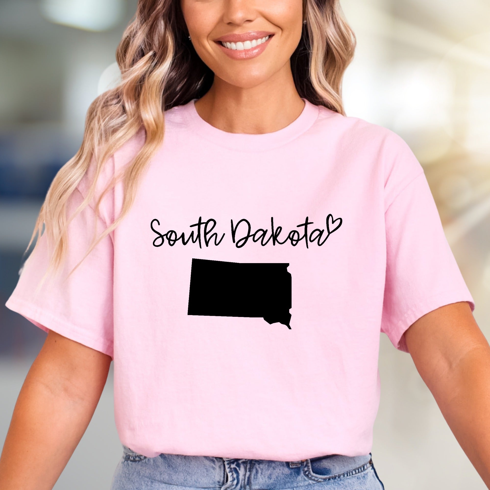 "South Dakota" State Outline Graphic Tee, A Home State Pick for Proud Residents