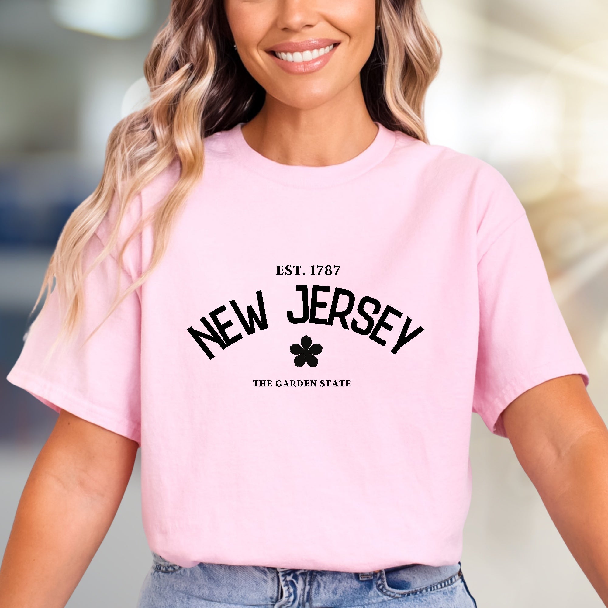 "NEW JERSEY The Garden State" Vintage-Inspired Graphic Tee, a Hometown Pick for State Enthusiasts