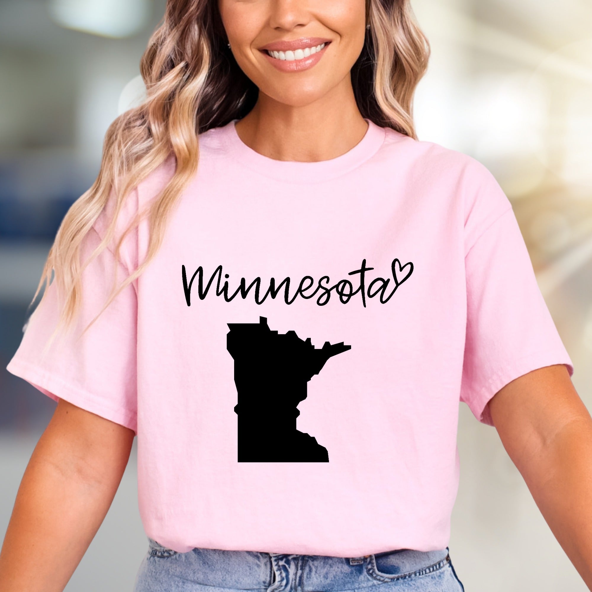 "Minnesota" State Love Graphic Tee, a Hometown Pride Pick for Enthusiasts