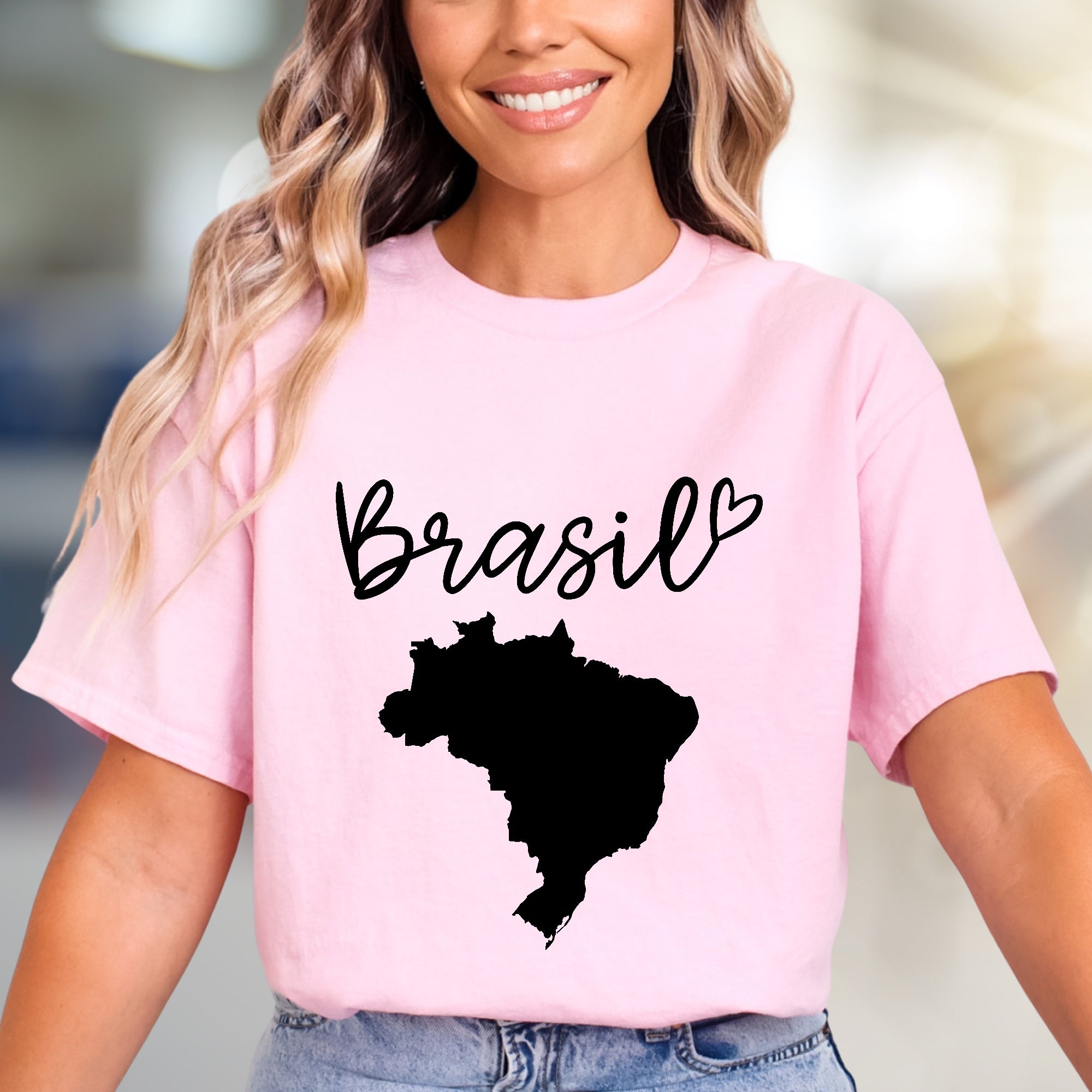 "Brasil" Map Graphic Tee, a Patriotic Pick for Travelers & Culture Lovers