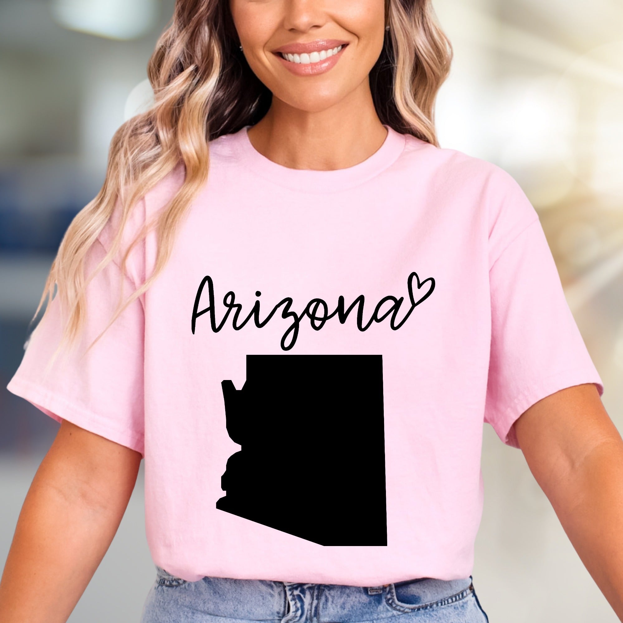 "Arizona" Outline Graphic Tee, A State Love Pick for Locals & Travelers