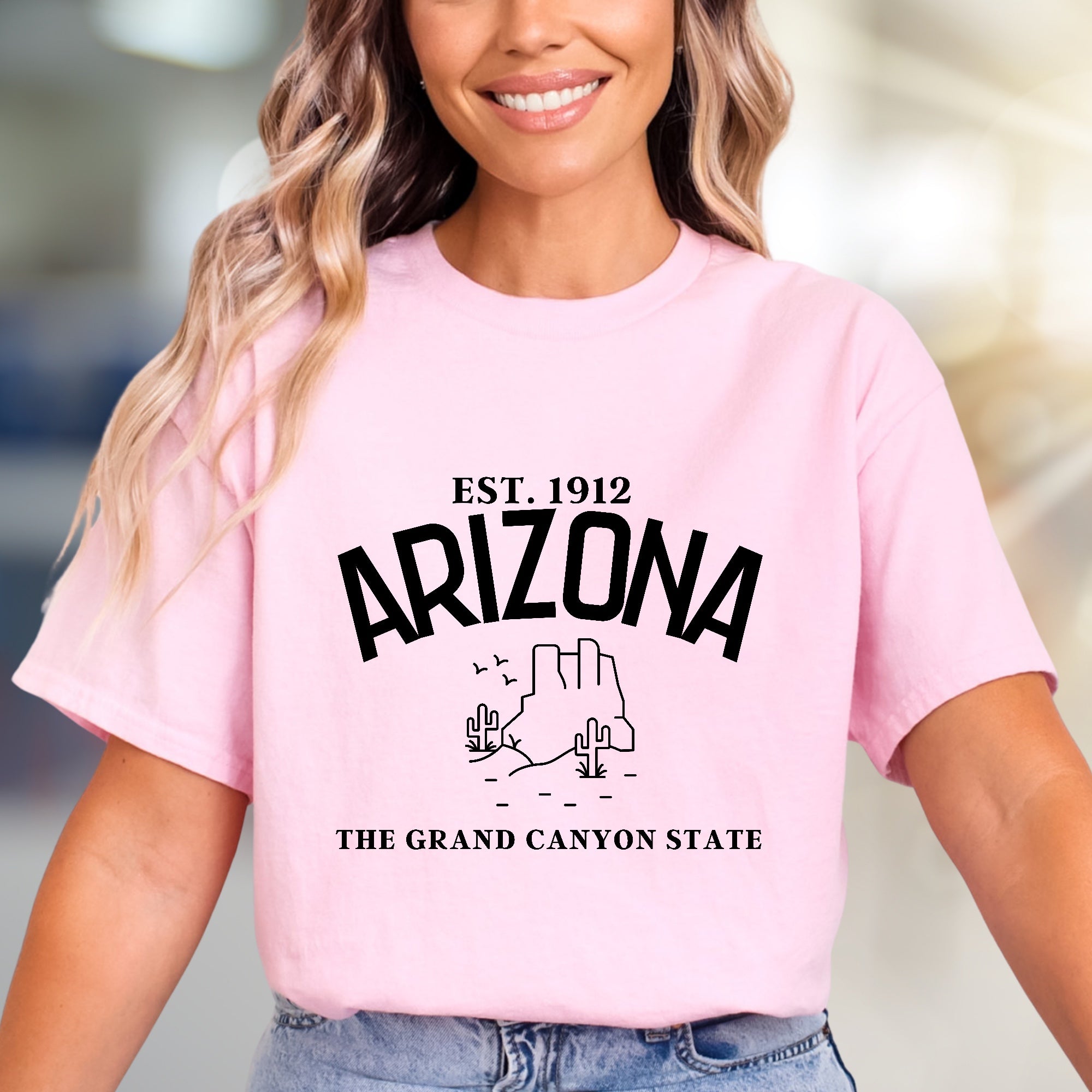 "EST. 1912 ARIZONA" State Pride Graphic Tee, a Desert Vibe Pick for Travelers