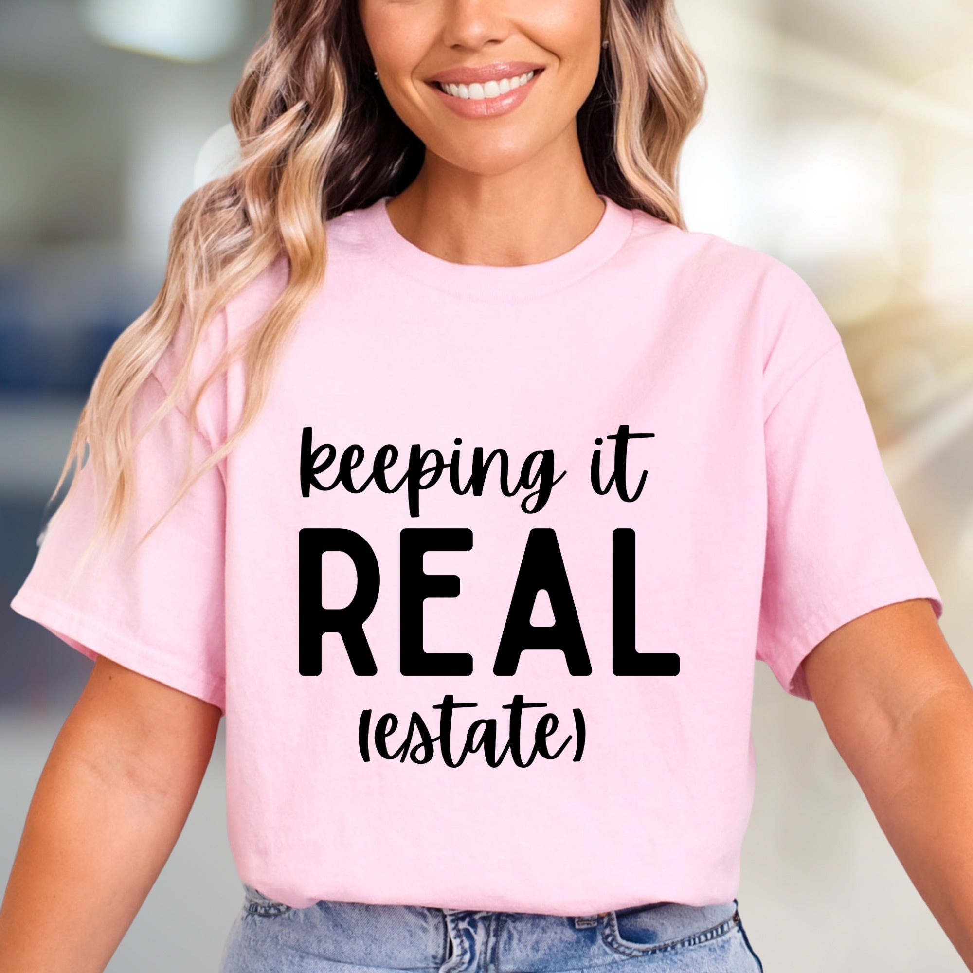 "keeping it REAL (estate)" Real Estate Graphic Tee, a Funny Industry Pick for Realtors