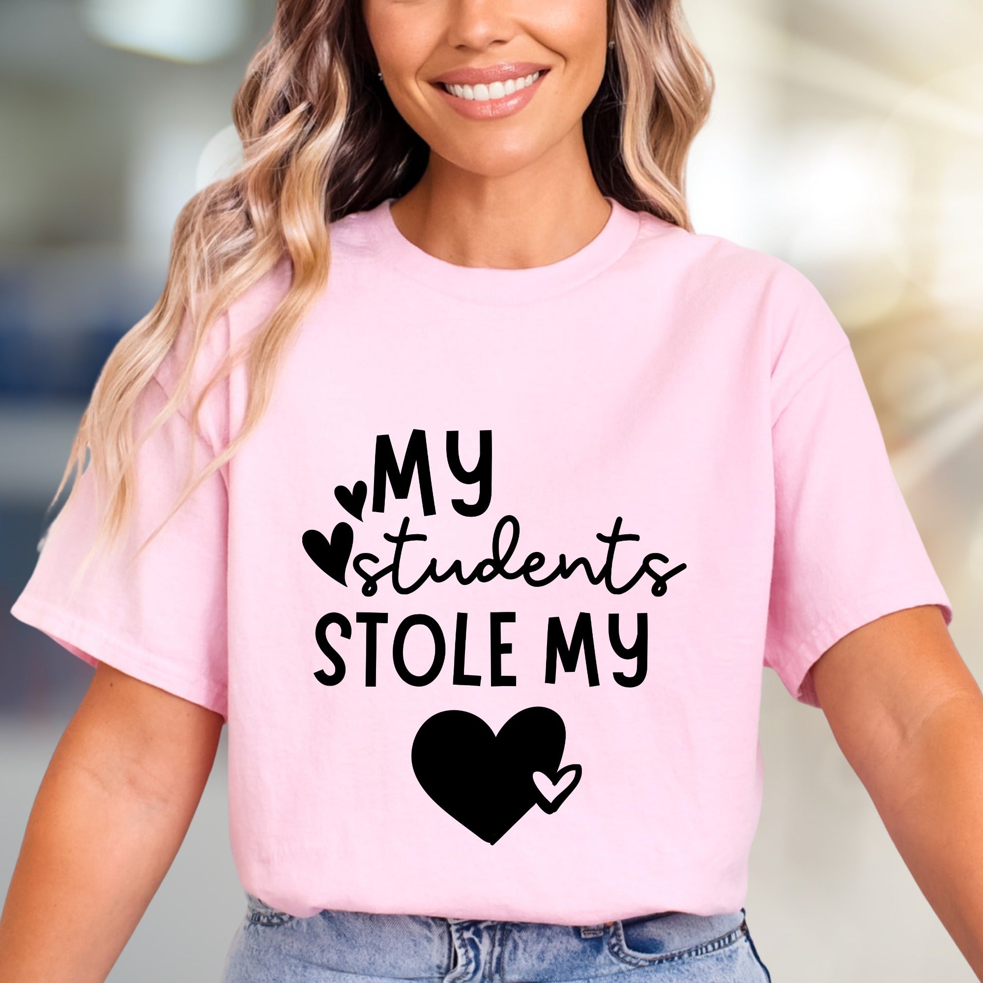 "MY Students Stole My Heart" Teacher Appreciation Graphic Tee, a Delightful School Day Pick for Educators